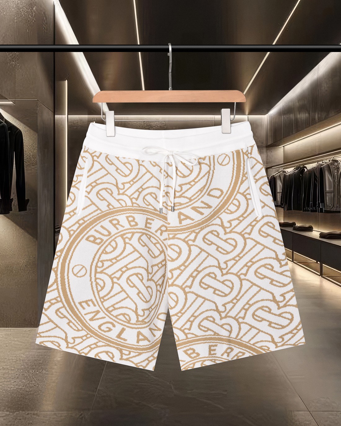 (enviado al día siguiente) BURBERRY / Burberry bbr tecnología de tejido jacquard clásico, versión tridimensional compac…