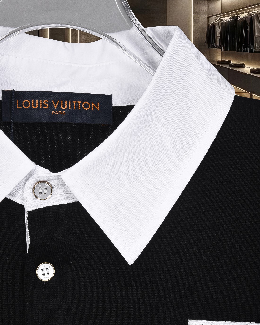 路易威登/louis vuitton LV撞色拼接Logo提花针织休闲短袖翻领衫-Top High Quatity Cheap Sneakers Fashion Clothing Clothes Bags handbags Shoes of all Brand wholesale With The best Quality And Beautiful Price from China Factory Chinese suppliers wholesaler seller 路易威登/louis vuitton LV撞色拼接Logo提花针织休闲短袖翻领衫