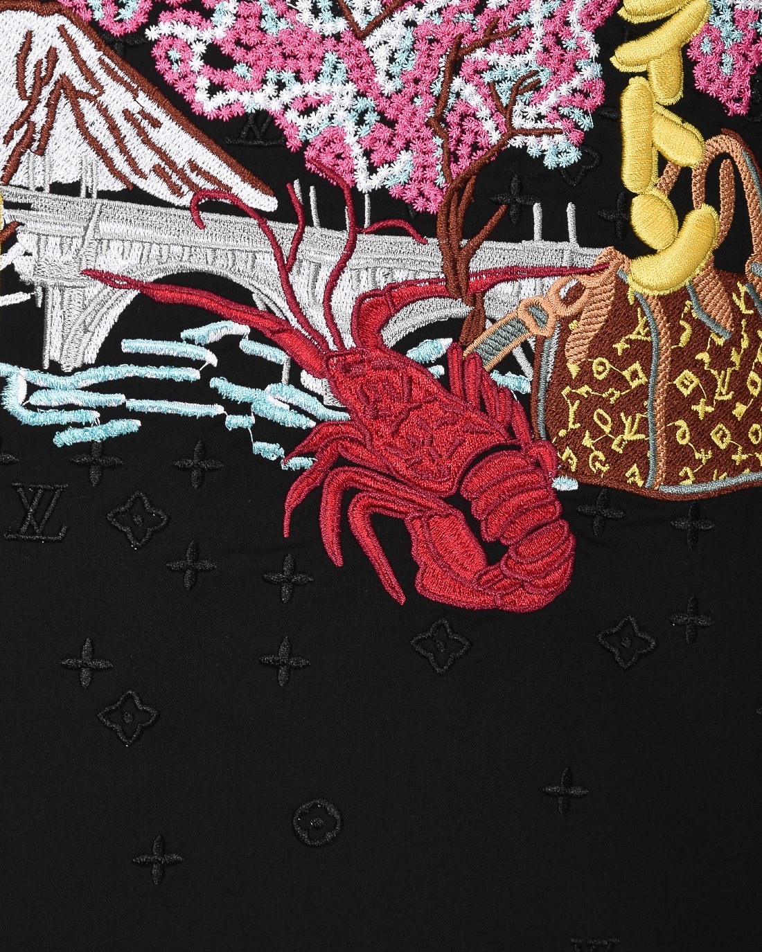 Louis Vuitton刺繍ロゴ長袖シャツ - 高級感溢れる春夏スタイル