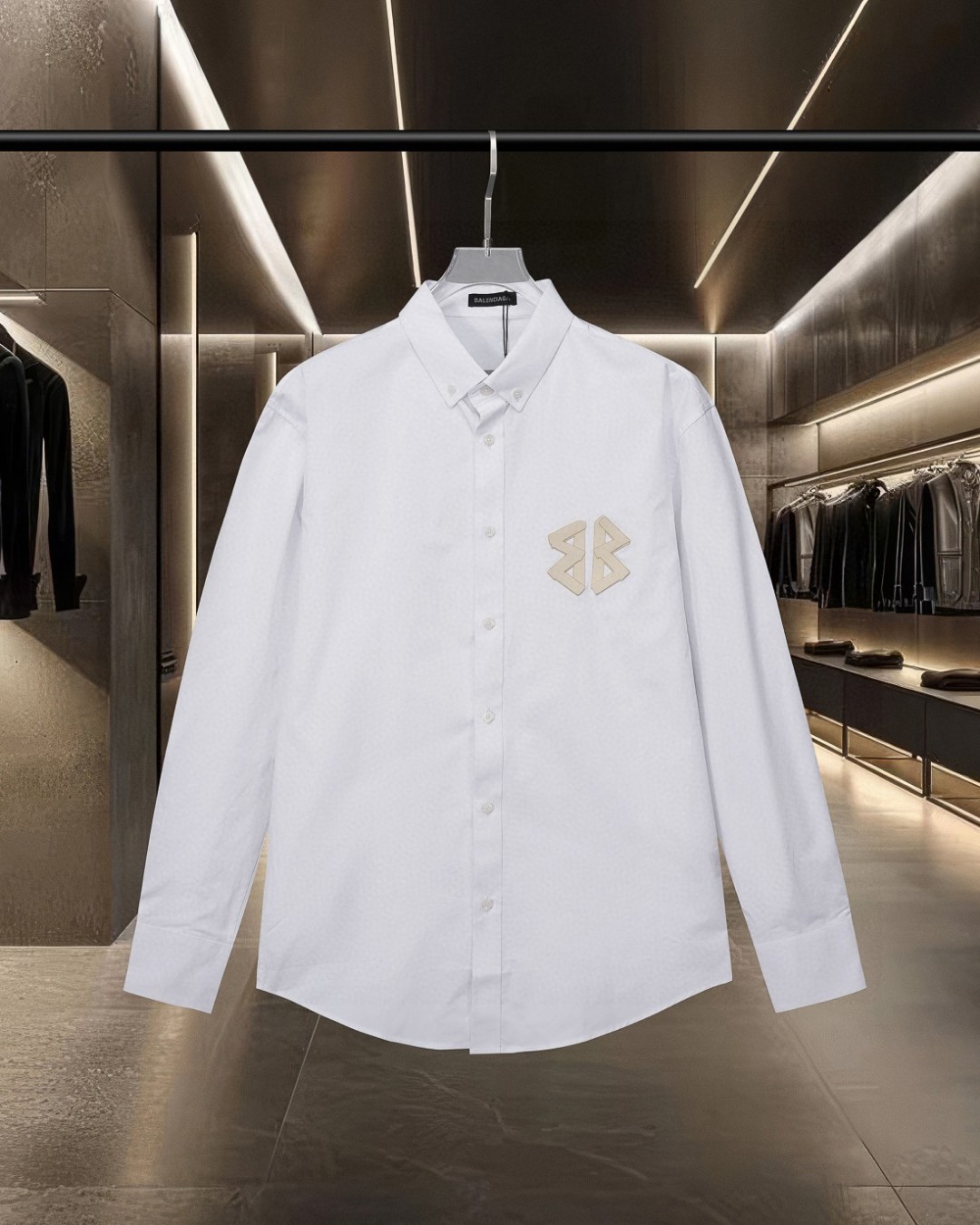 P148 Balenciaga París 🔥Éxito de ventas, proceso súper fuerte, camisa de manga larga de corte holgado con logo clásico …