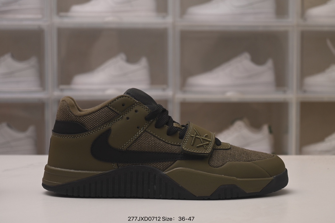 ️ 公司级✅Travis Scott x Jordan AJ Cut The Check TS倒钩联名魔术贴篮球鞋 FZ8117-101 注意原盒盒子损坏扣15 配套布袋需备注加30 原厂全套原1
