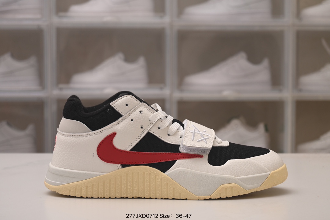 ️ 公司级✅Travis Scott x Jordan AJ Cut The Check TS倒钩联名魔术贴篮球鞋 FZ8117-101 注意原盒盒子损坏扣15 配套布袋需备注加30 原厂全套原1