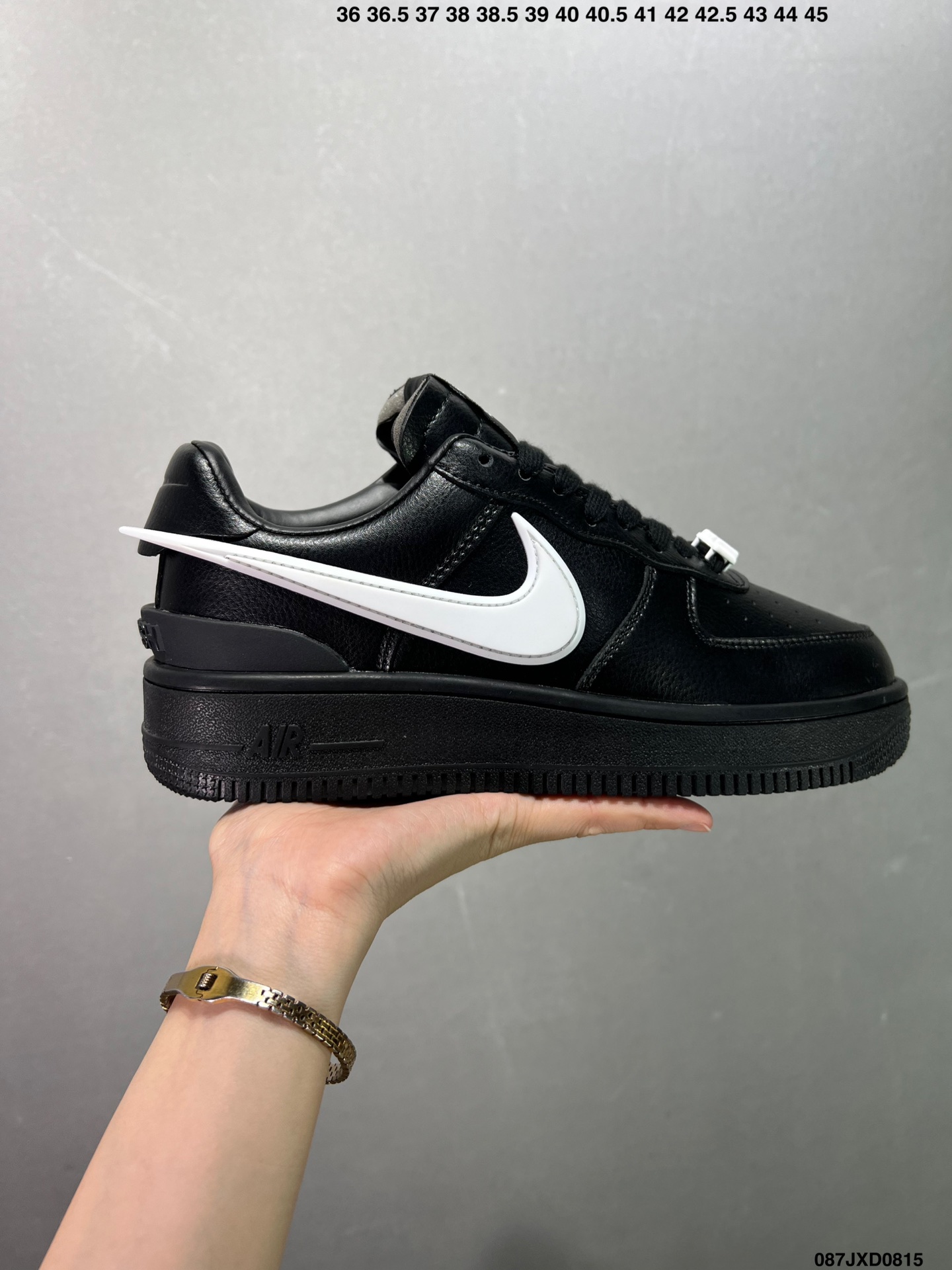 公司级✅AMBUSH x Air Force 1 Low SP 埋伏系列 空军联名合作款“皮革黑白大钩” 官方货号:DV3464-001 ID:087JXD0815