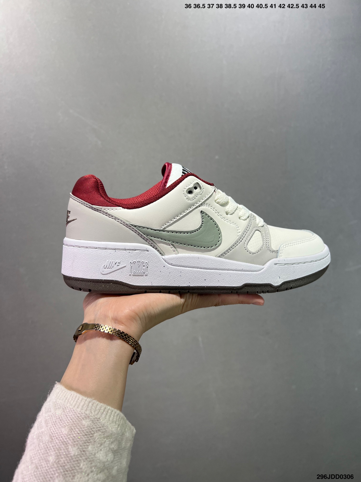 Nike耐克男女Full Force Low运动休闲鞋子复古低帮板鞋 货号:FB1362-101 半 3523 ID:296JDD0306