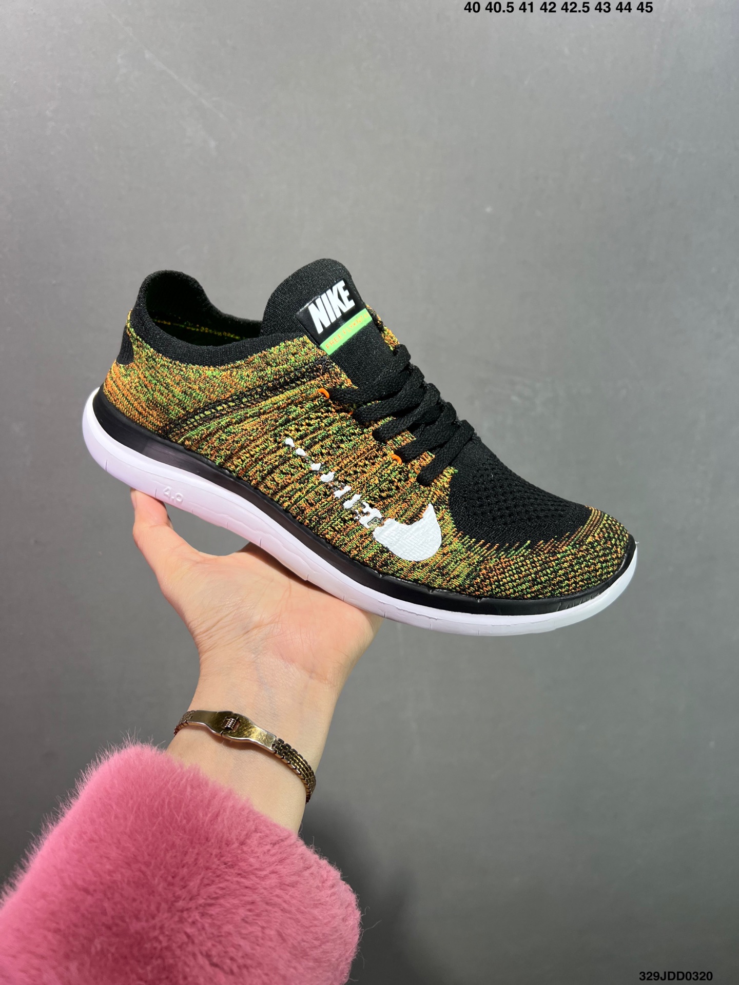 公司级✅耐克Nike FREE 4.0超轻网面透气慢跑鞋耐克赤足3.0超轻网面透气慢跑鞋 货号:631053 001 Size:如图 编码:329JDD0320