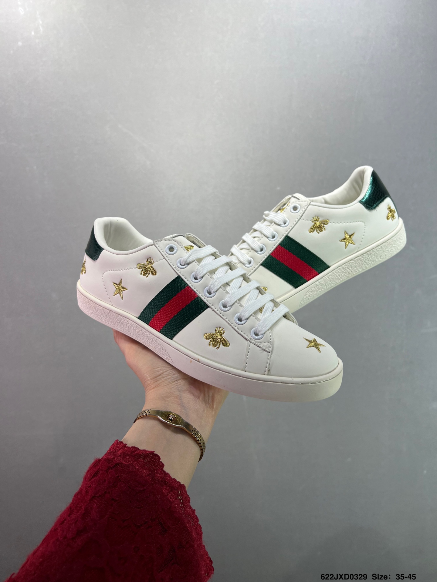 🈴️💰140 ✅古驰GUCCI古驰 Ace Embroidered Low-Top拼色刺绣系列低帮潮流百搭休闲板鞋429446 A39G O9085 尺码:如图 ID:622JXD0329