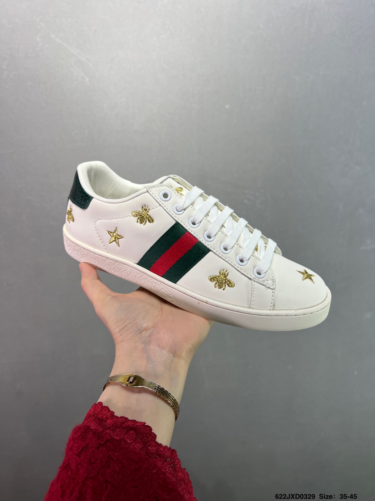 🈴️💰140 ✅古驰GUCCI古驰 Ace Embroidered Low-Top拼色刺绣系列低帮潮流百搭休闲板鞋429446 A39G O9085 尺码:如图 ID:622JXD0329