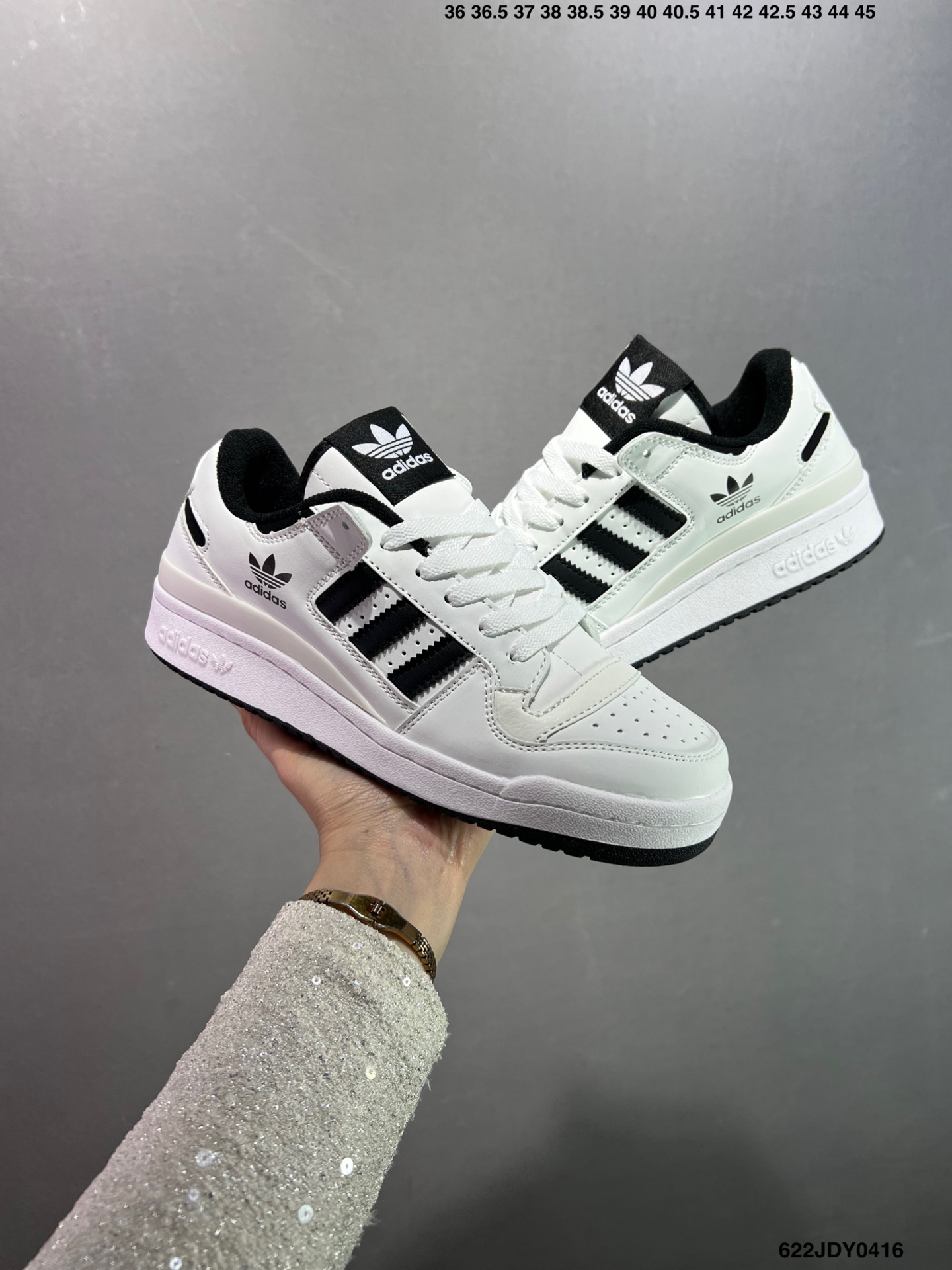 Adidas Originals Forum Low White/Black Retro Basketball Shoes IF9681 3 i1744733644178 650 0 7