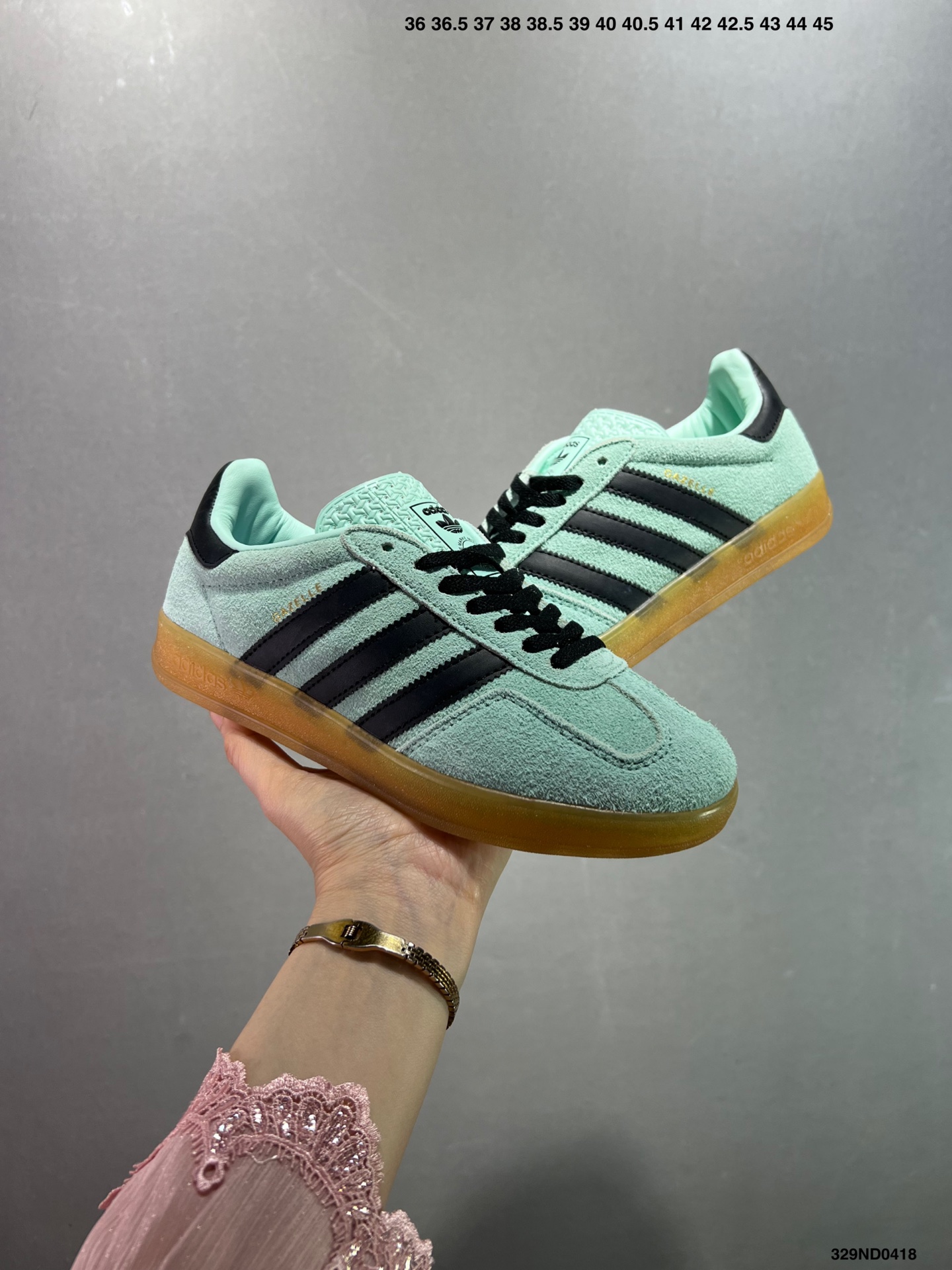 Adidas Gazelle Indoor Trainers: Retro Style in Suede Matcha Green 8 i1744906475111 1367 0 7