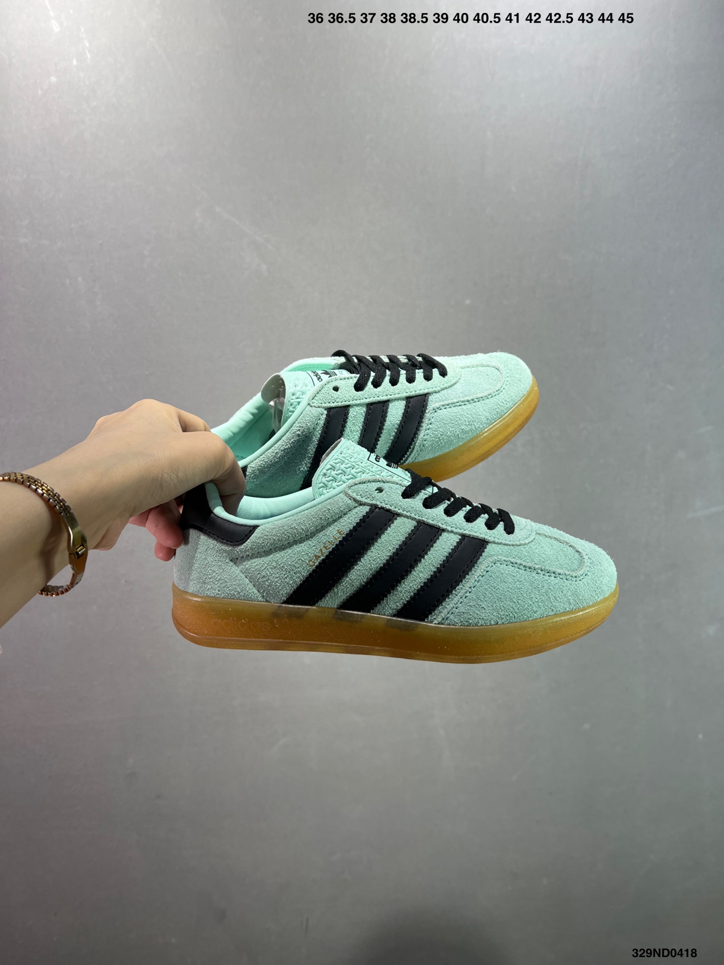 Adidas Gazelle Indoor Trainers: Retro Style in Suede Matcha Green 9 i1744906476475 5213 0 8
