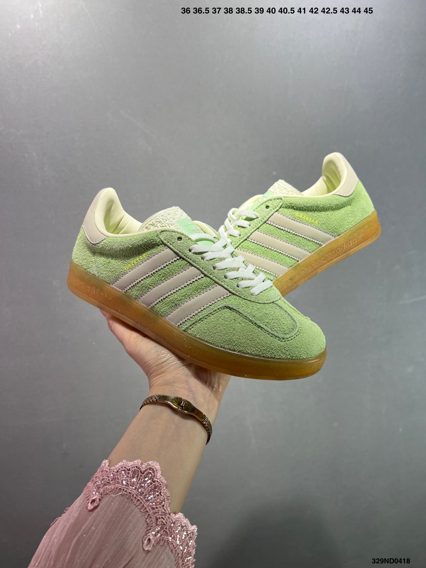Adidas Gazelle Indoor Trainers: Retro Style in Suede Matcha Green 4 i1744906528193 5174 0 7