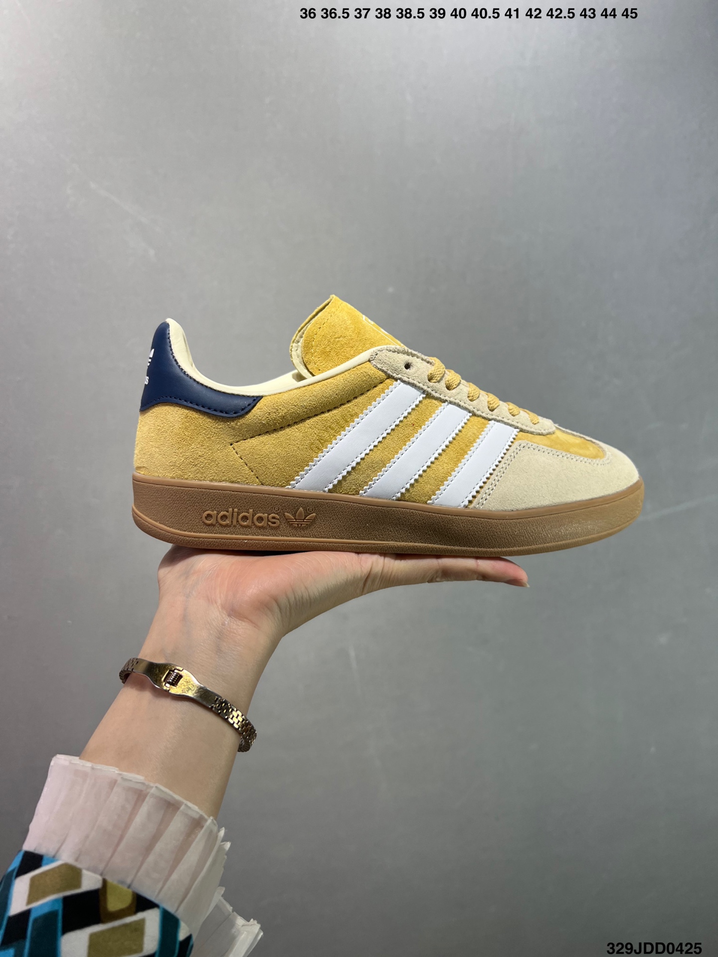 Adidas Gazelle Indoor Yellow Suede Low-Top Sneakers-Retro Style, Comfortable Fit 2 i1745512661199 6719 0 0