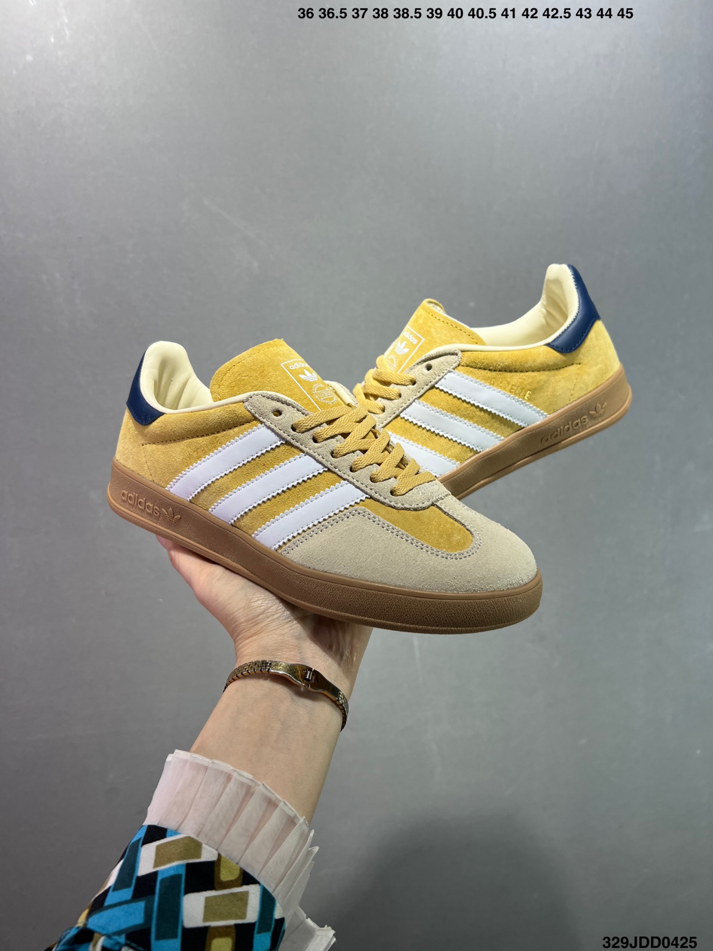 Adidas Gazelle Indoor Yellow Suede Low-Top Sneakers-Retro Style, Comfortable Fit 9 i1745512663020 63 0 7