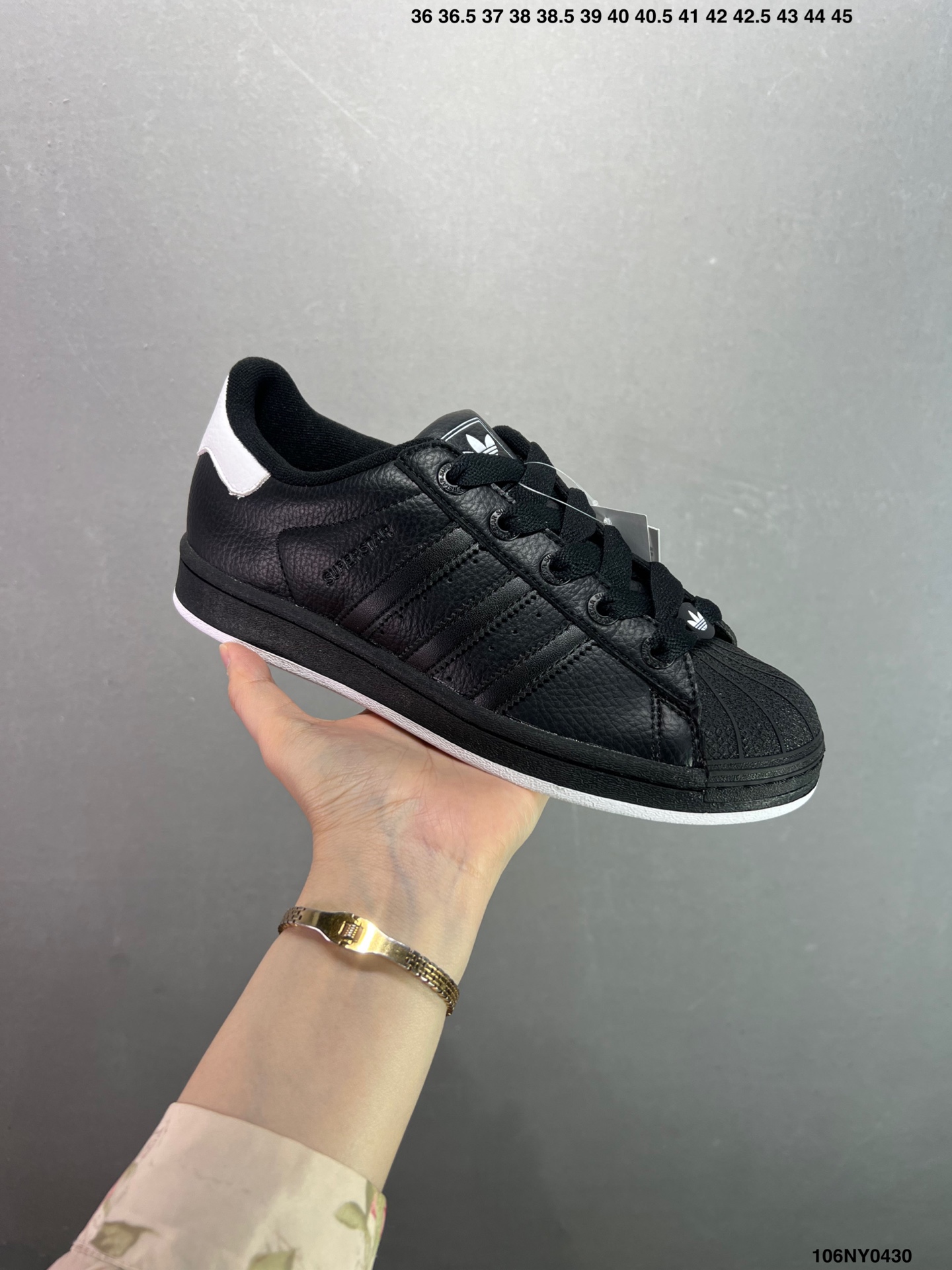 Adidas Originals Superstar 2025 Black Leather Shell Toe Sneakers