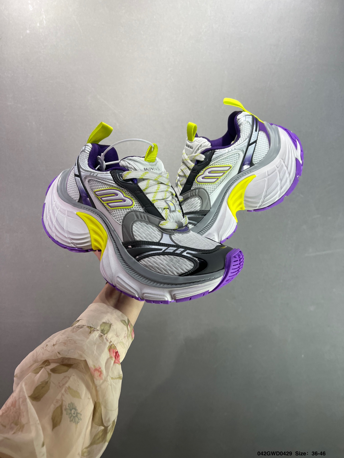 Balenciaga 10XL Cargo Sneakers: Retro, Chunky, Comfortable - White/Grey/Purple 9 i1745945432402 6193 0 7