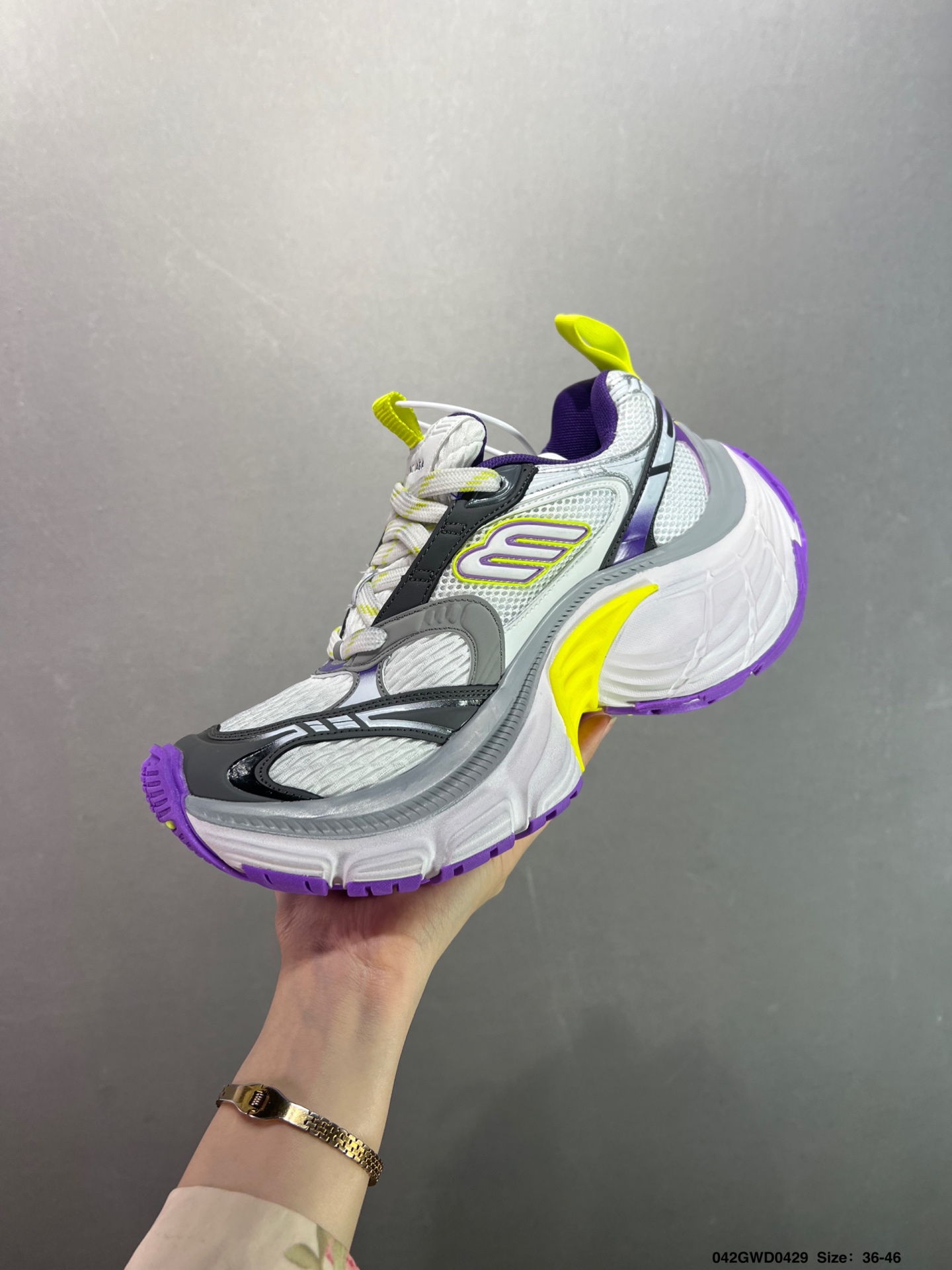 Balenciaga 10XL Cargo Sneakers: Retro, Chunky, Comfortable - White/Grey/Purple 4 i1745945434481 8360 0 2