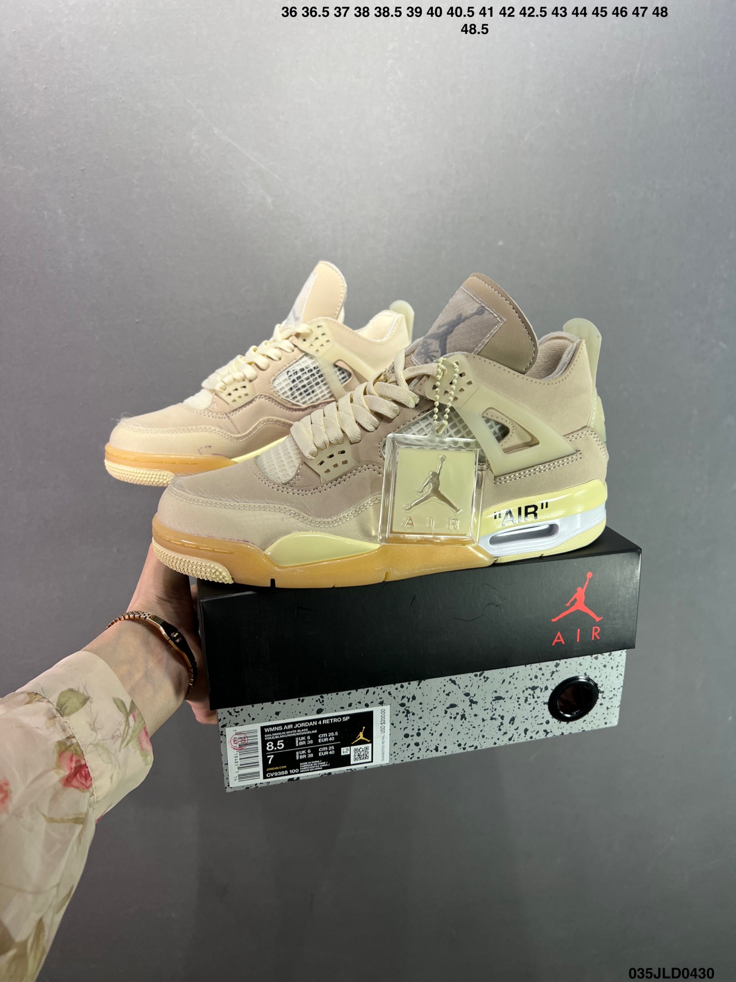 Air Jordan 4 Retro Off-White Men's Basketball Shoes AQ9129-016 10 i1745945798599 1330 0 8