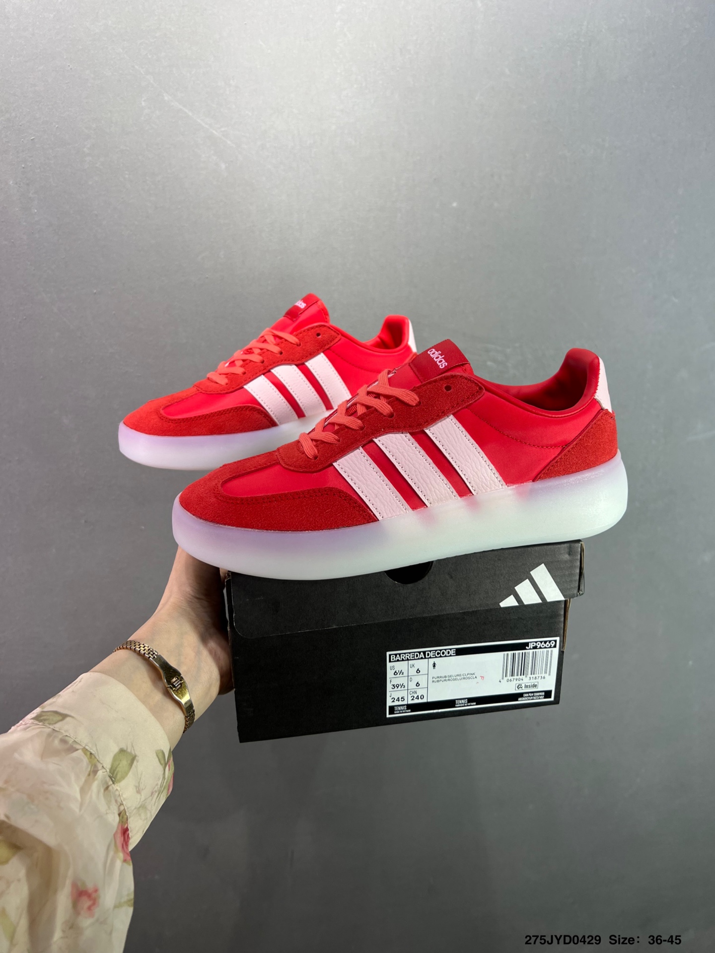 Adidas Barreda Decode Low-Top Red Sneakers for Comfort and Shock Absorption 10 i1745945907950 1106 0 8