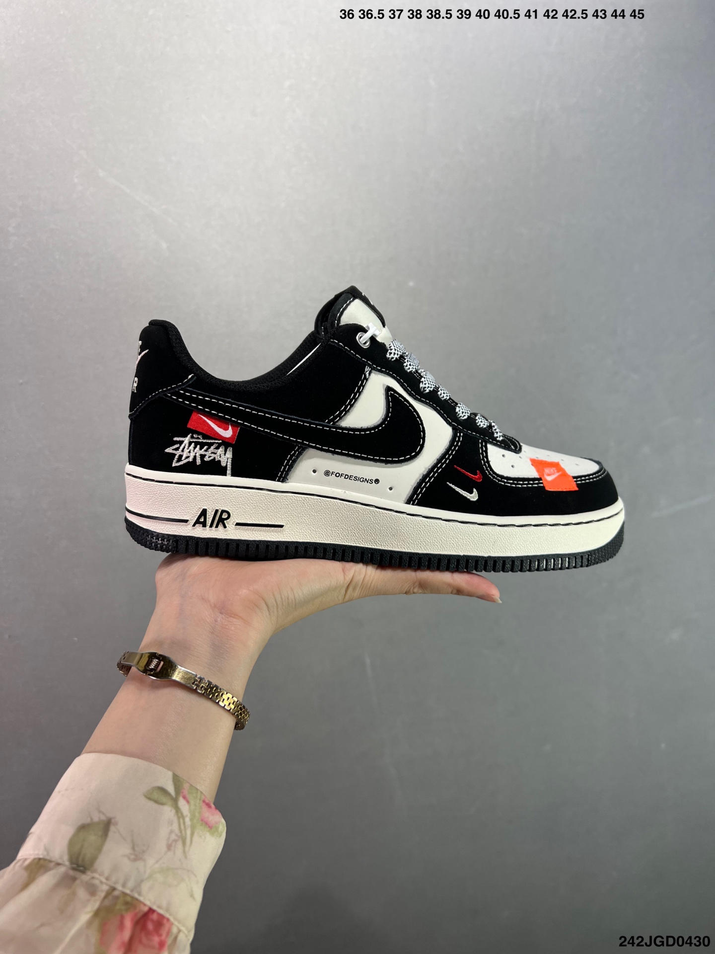 Nike Air Force 1 '07 Low Black/White Casual Sneakers Size 36-45