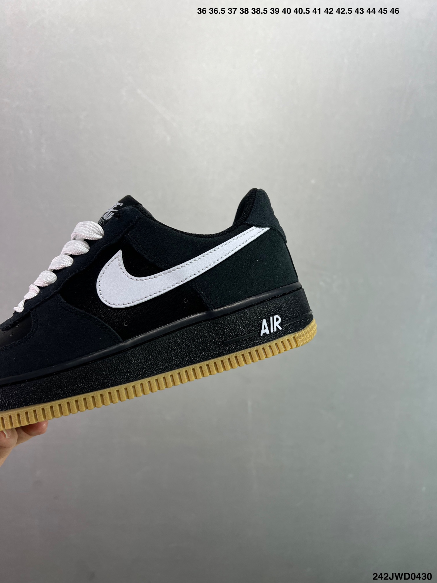Nike Air Force 1 Low Black White Gum Bottom Sneakers Size 36-45 7 i1745946017368 4812 0 5