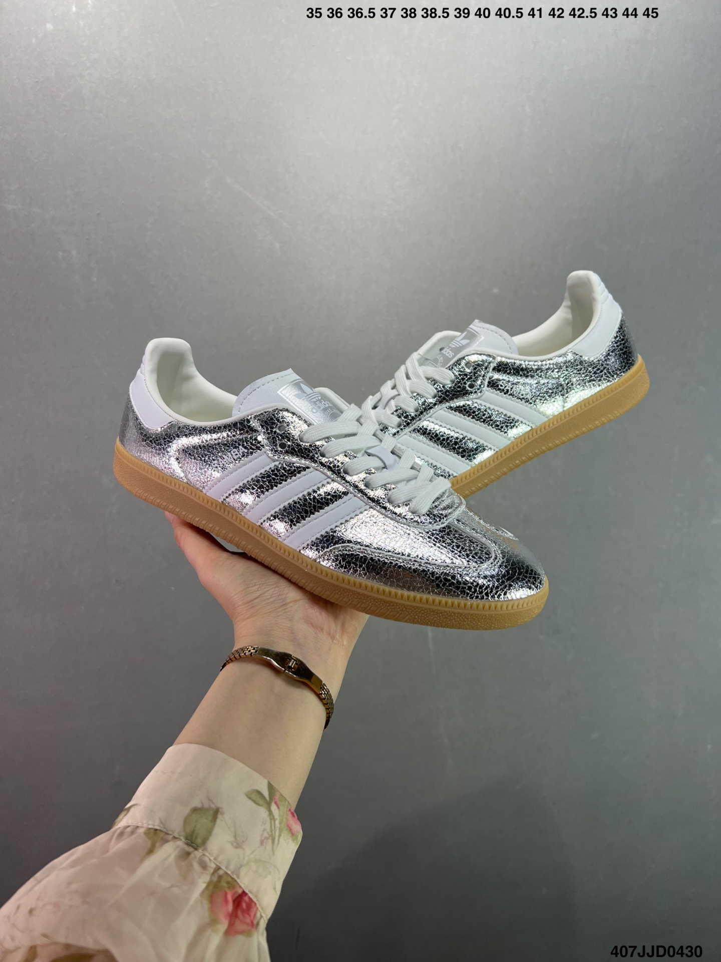 Adidas Samba OG Silver Leather Sneakers - Limited Edition Unisex Shoes 9 i1745946541458 9869 0 7