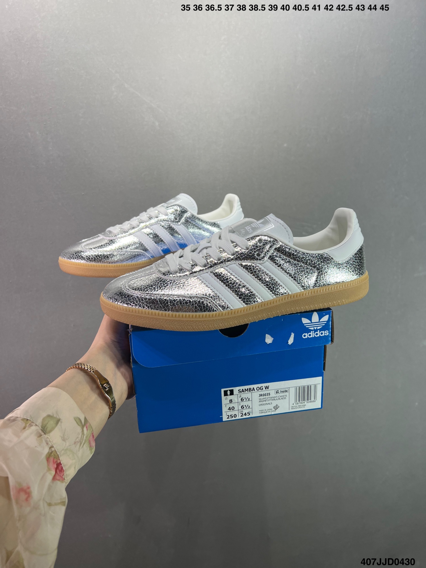 Adidas Samba OG Silver Leather Sneakers - Limited Edition Unisex Shoes 10 i1745946541491 2335 0 8