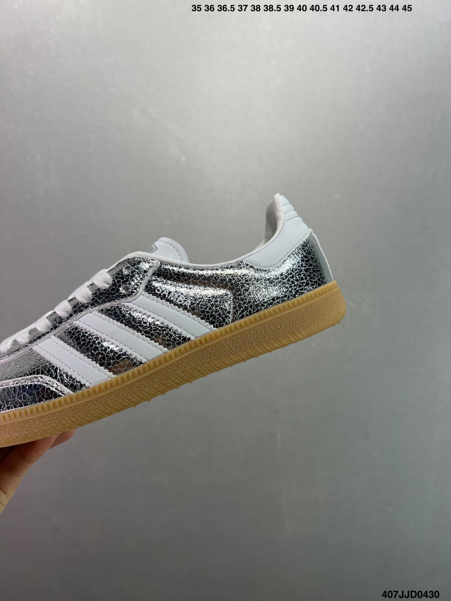 Adidas Samba OG Silver Leather Sneakers - Limited Edition Unisex Shoes 7 i1745946541506 5302 0 5