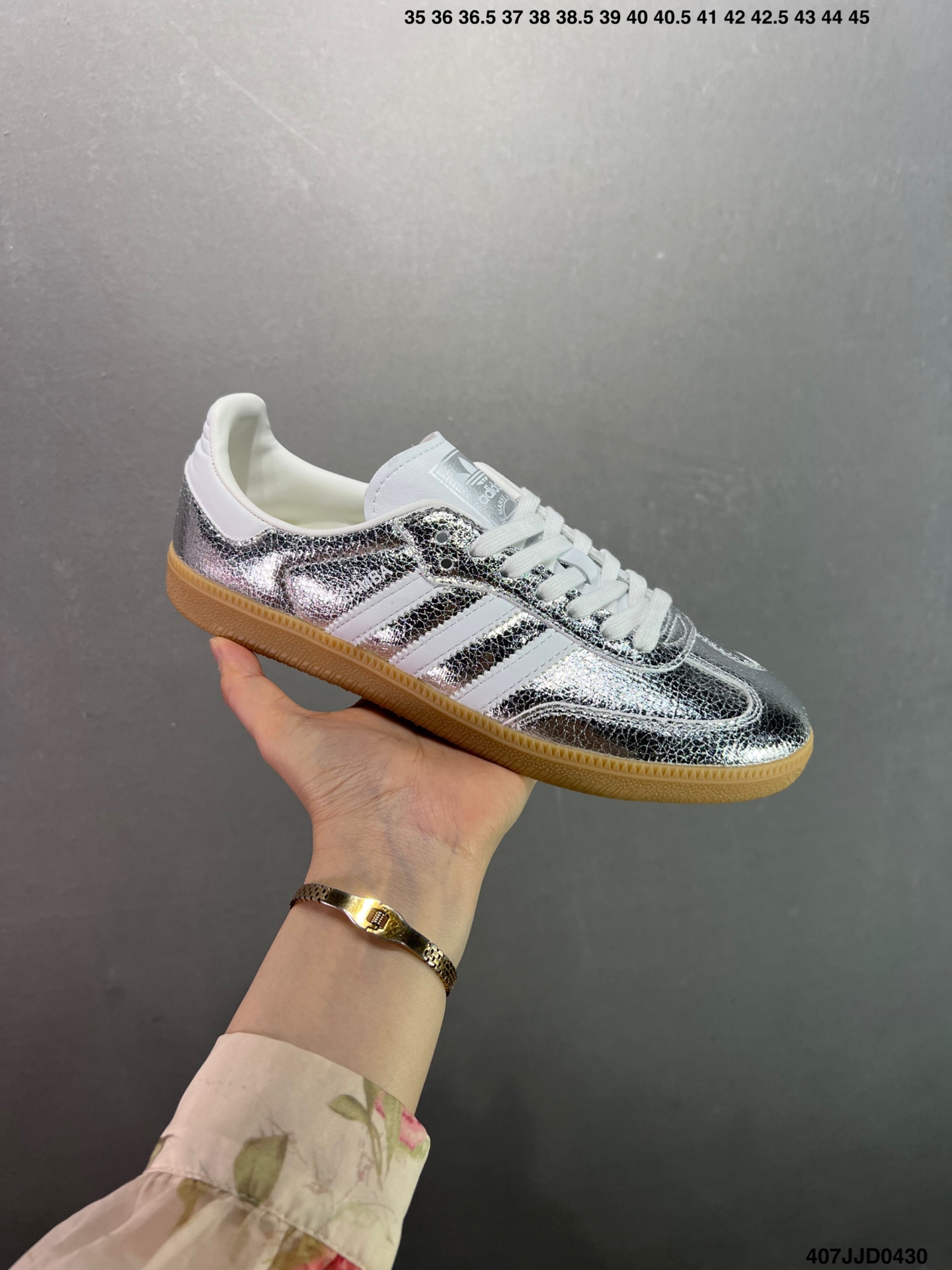 Adidas Samba OG Silver Leather Sneakers - Limited Edition Unisex Shoes 3 i1745946541514 238 0 1