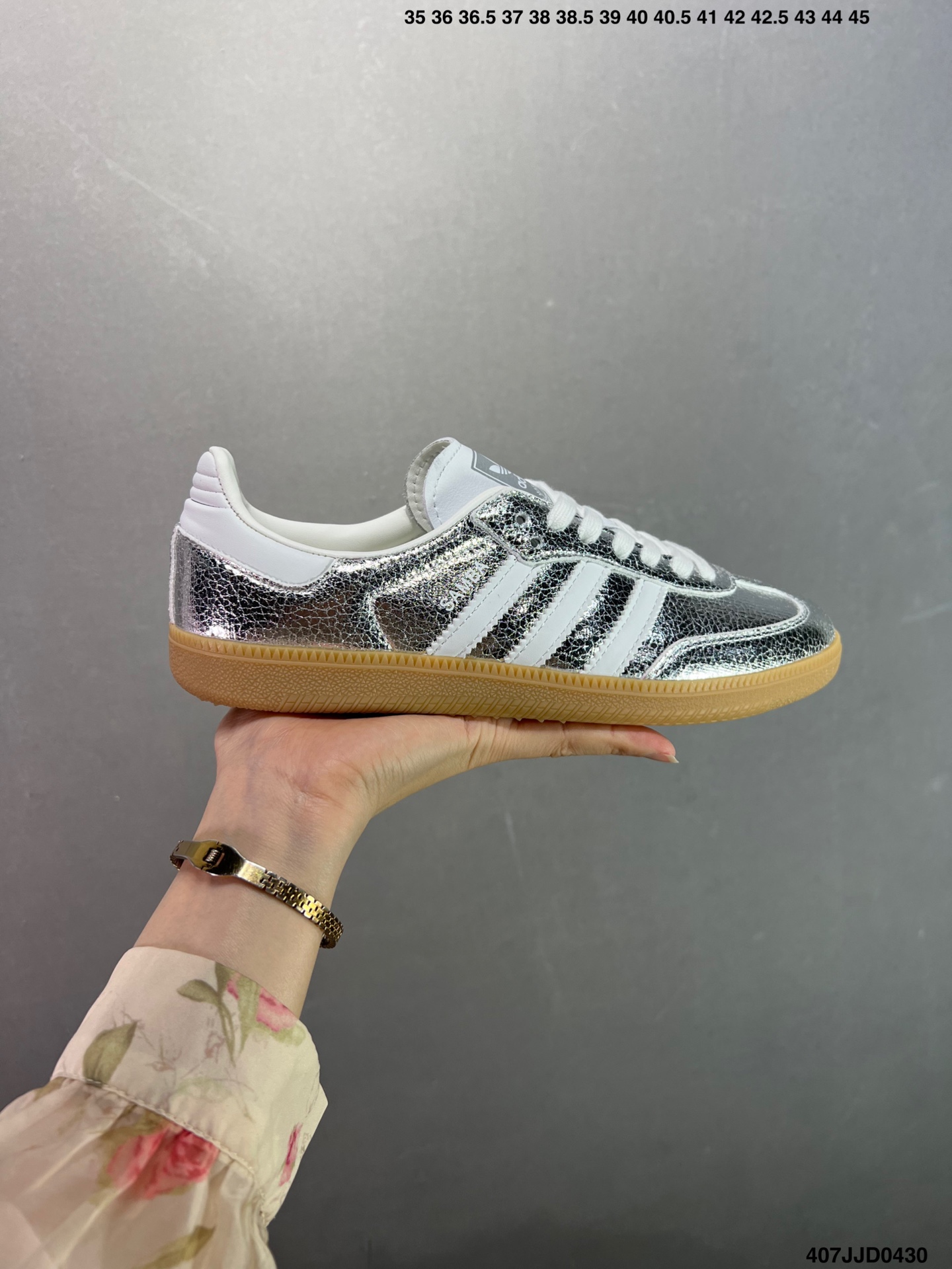 Adidas Samba OG Silver Leather Sneakers - Limited Edition Unisex Shoes 2 i1745946543275 4577 0 0