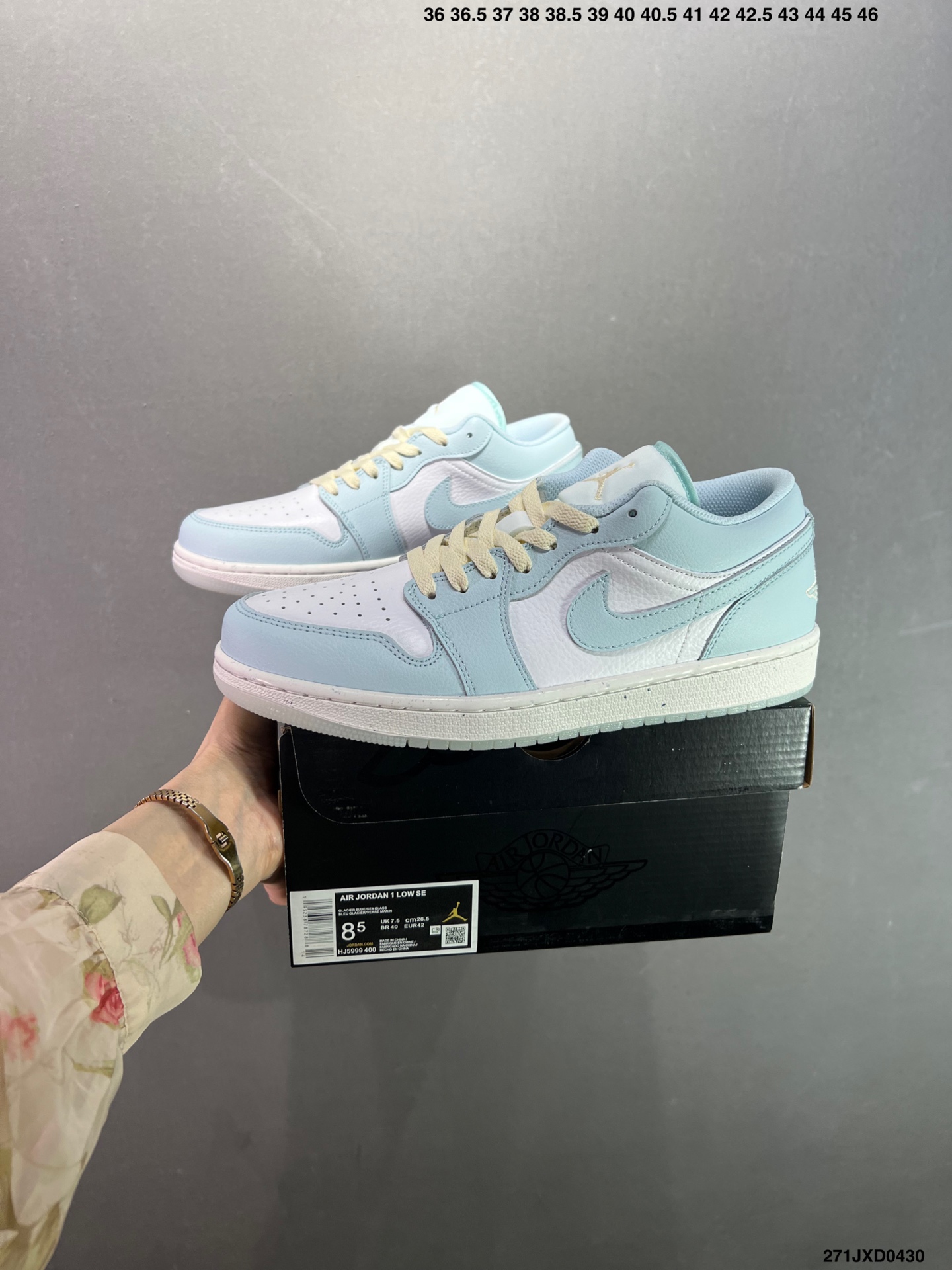 Air Jordan 1 Low Blue White Casual Shoes, Official Color Matching, Breathable 10 i1745946647520 5075 0 0