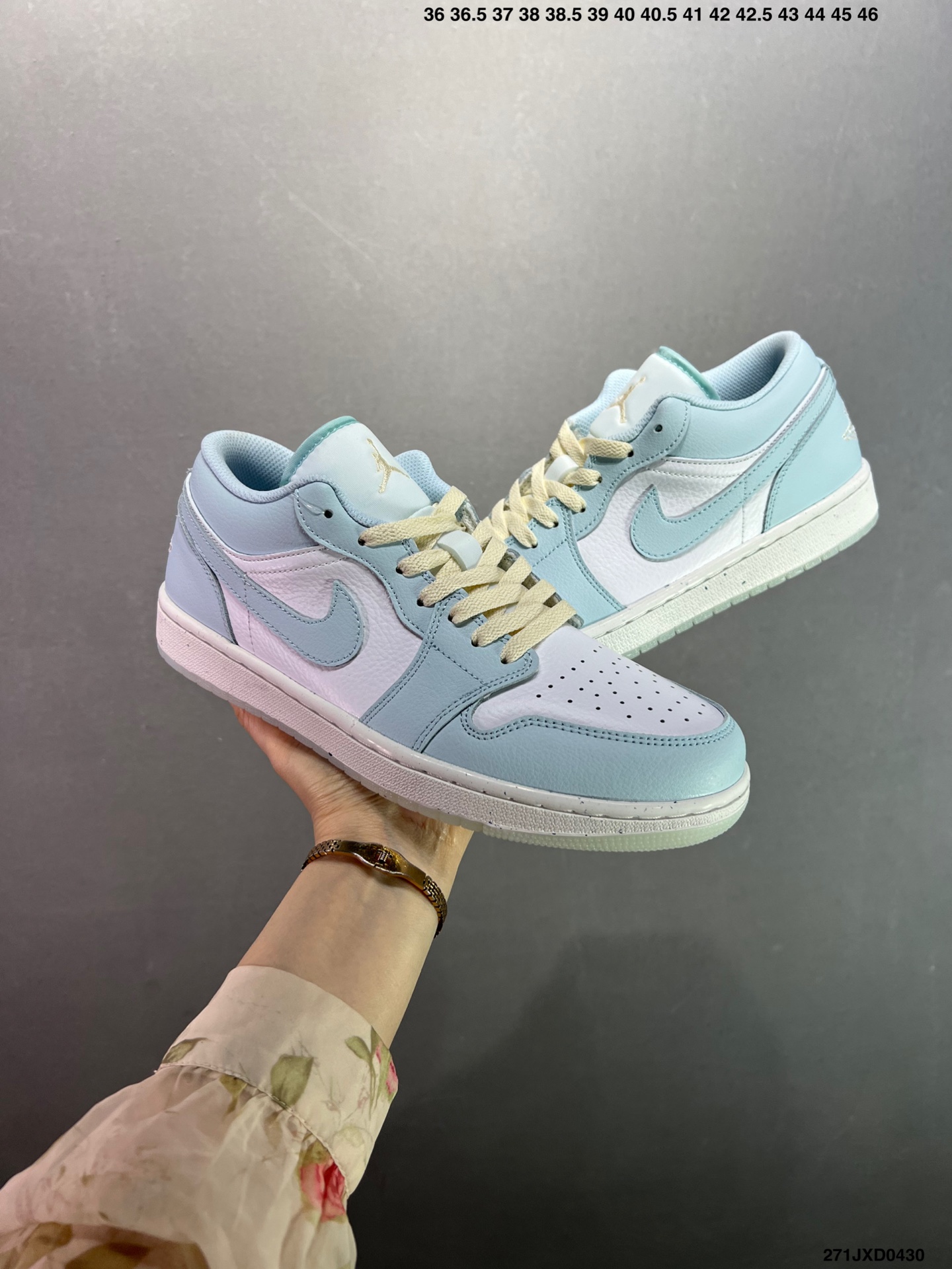 Air Jordan 1 Low Blue White Casual Shoes, Official Color Matching, Breathable 8 i1745946651288 4288 0 6