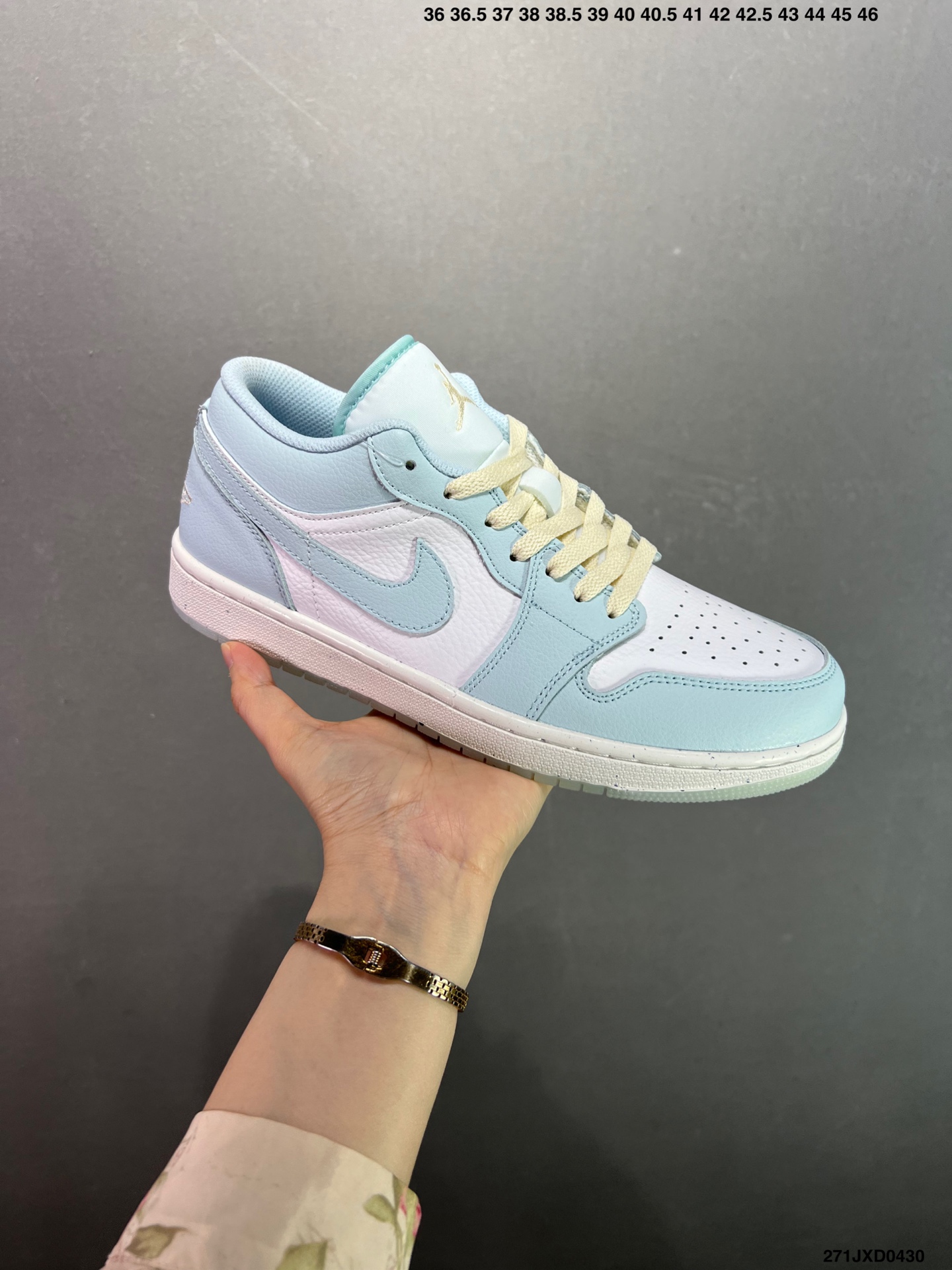 Air Jordan 1 Low Blue White Casual Shoes, Official Color Matching, Breathable 3 i1745946672083 8445 0 1