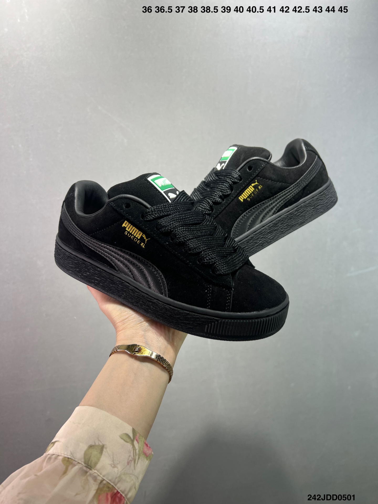 Puma Suede XL Retro Sneakers - Low Top, Black, Durable, and Slip-Resistant 9 i1746031013181 6360 0 7