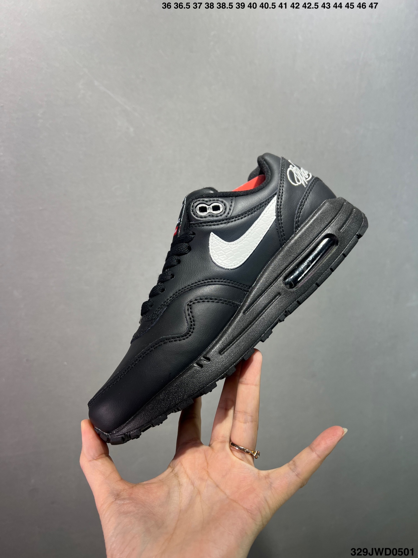 NK Air Max 1 Black Leather Sneakers AH8145-003 4 i1746031245960 2558 0 2