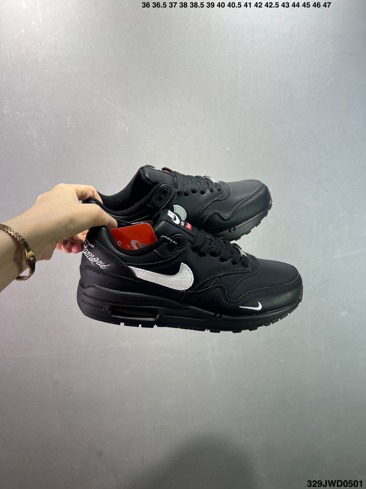 NK Air Max 1 Black Leather Sneakers AH8145-003 10 i1746031245990 1923 0 8