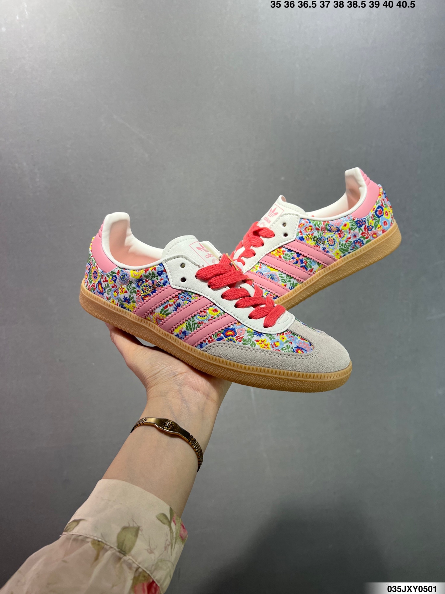 Adidas Women's Samba OG CDG Floral Sneakers - Low Top Casual Shoes 9 i1746031407481 6681 0 7