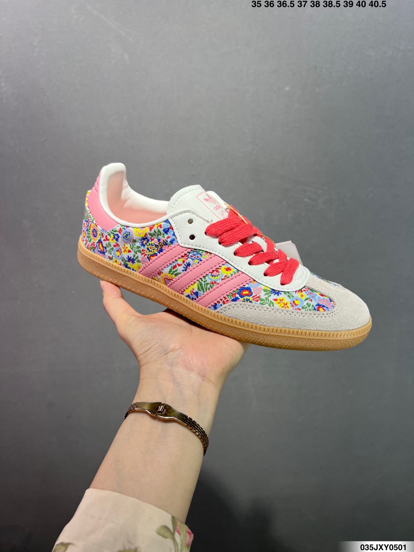 Adidas Women's Samba OG CDG Floral Sneakers - Low Top Casual Shoes 3 i1746031407486 2883 0 1