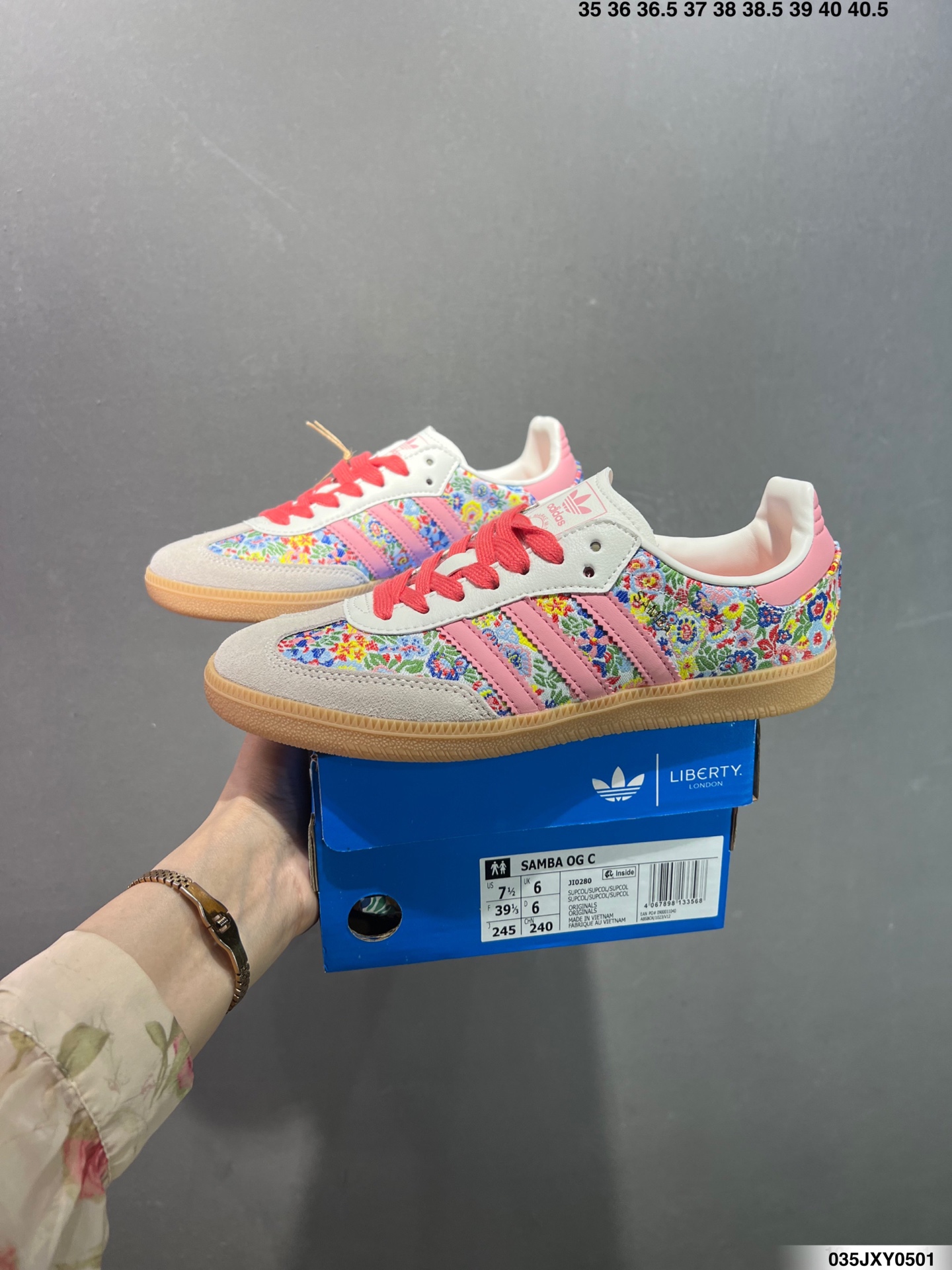 Adidas Women's Samba OG CDG Floral Sneakers - Low Top Casual Shoes 10 i1746031409148 2036 0 8