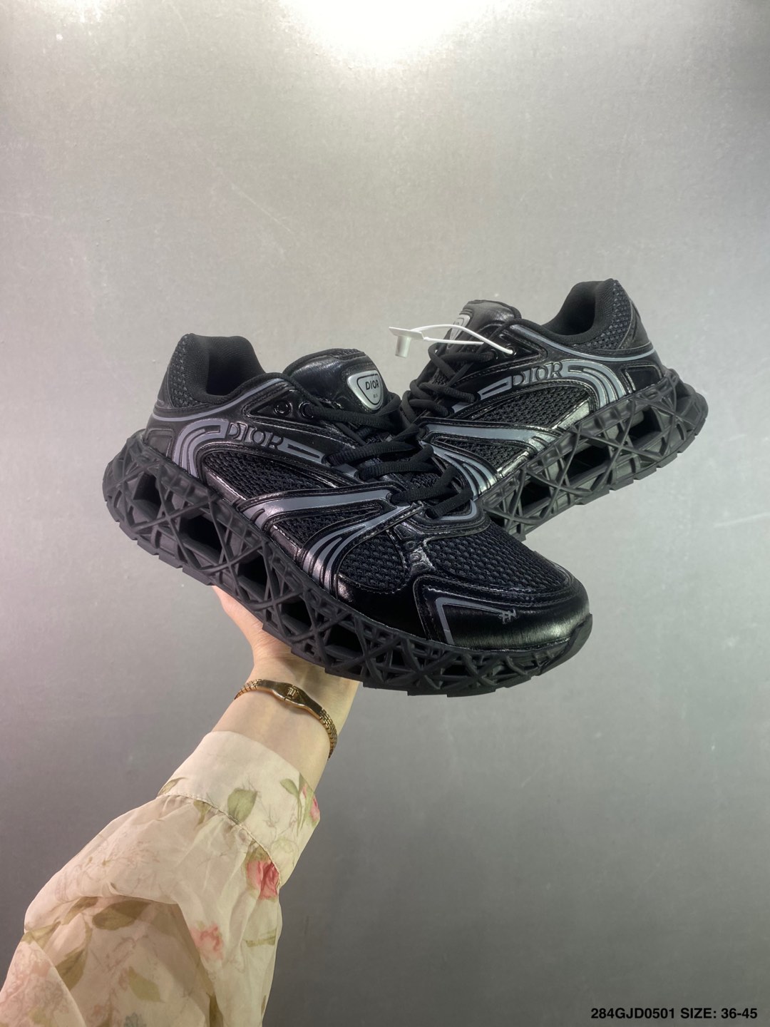 Dior B30 Black Mesh Low-Top Sneakers Reflective 'CD30' Logo, Sizes 36-45 4 i1746032828184 9291 0 7