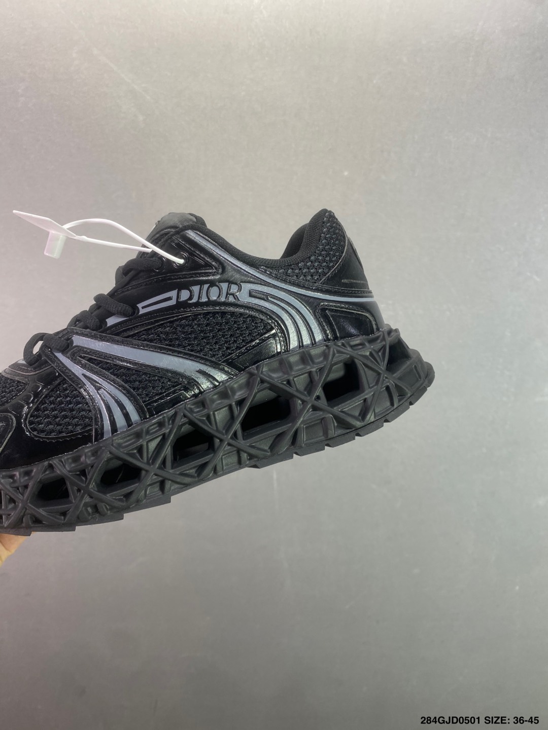 Dior B30 Black Mesh Low-Top Sneakers Reflective 'CD30' Logo, Sizes 36-45 3 i1746032828247 8333 0 5