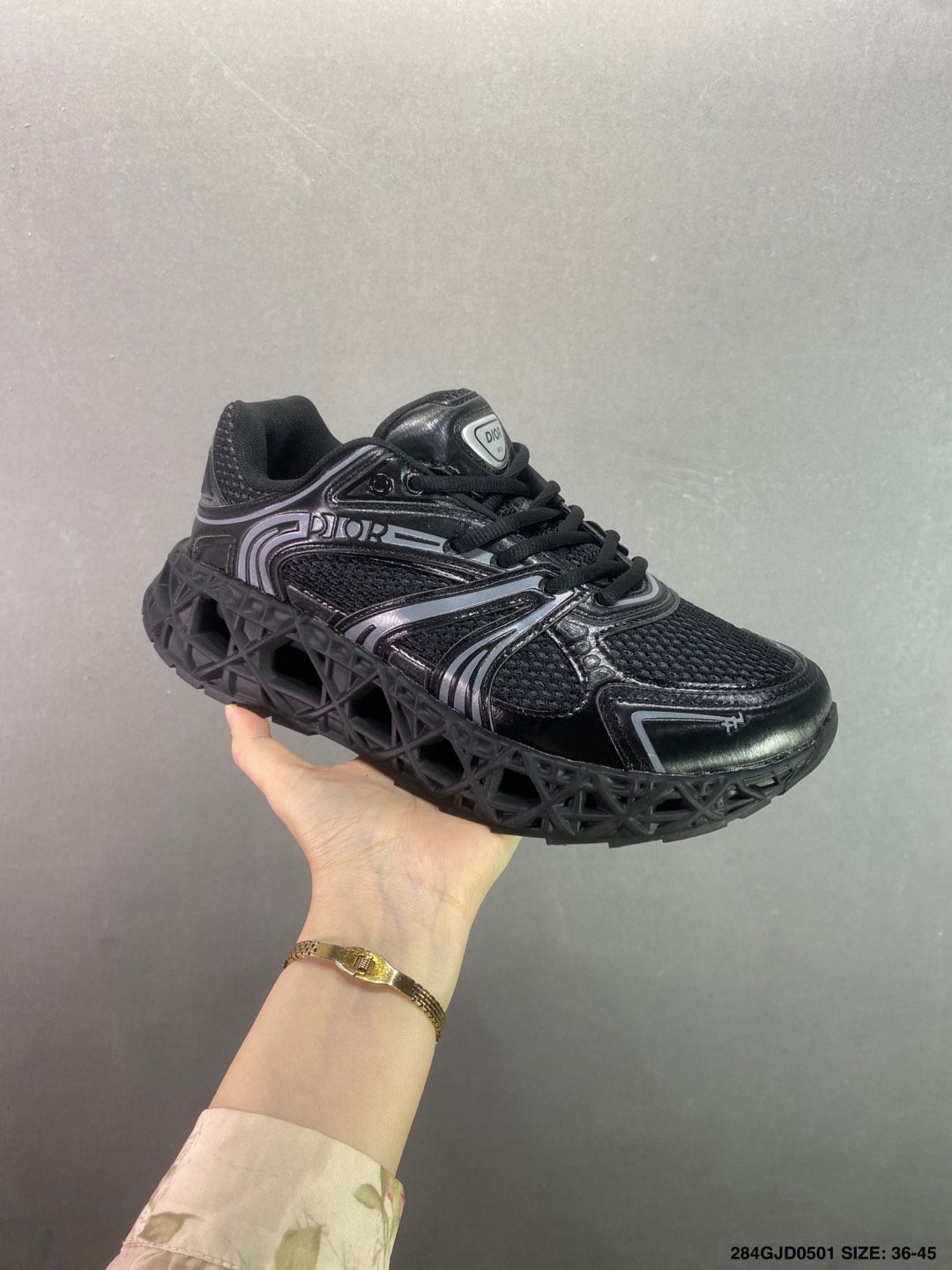 Dior B30 Black Mesh Low-Top Sneakers Reflective 'CD30' Logo, Sizes 36-45 2 i1746032828498 511 0 1