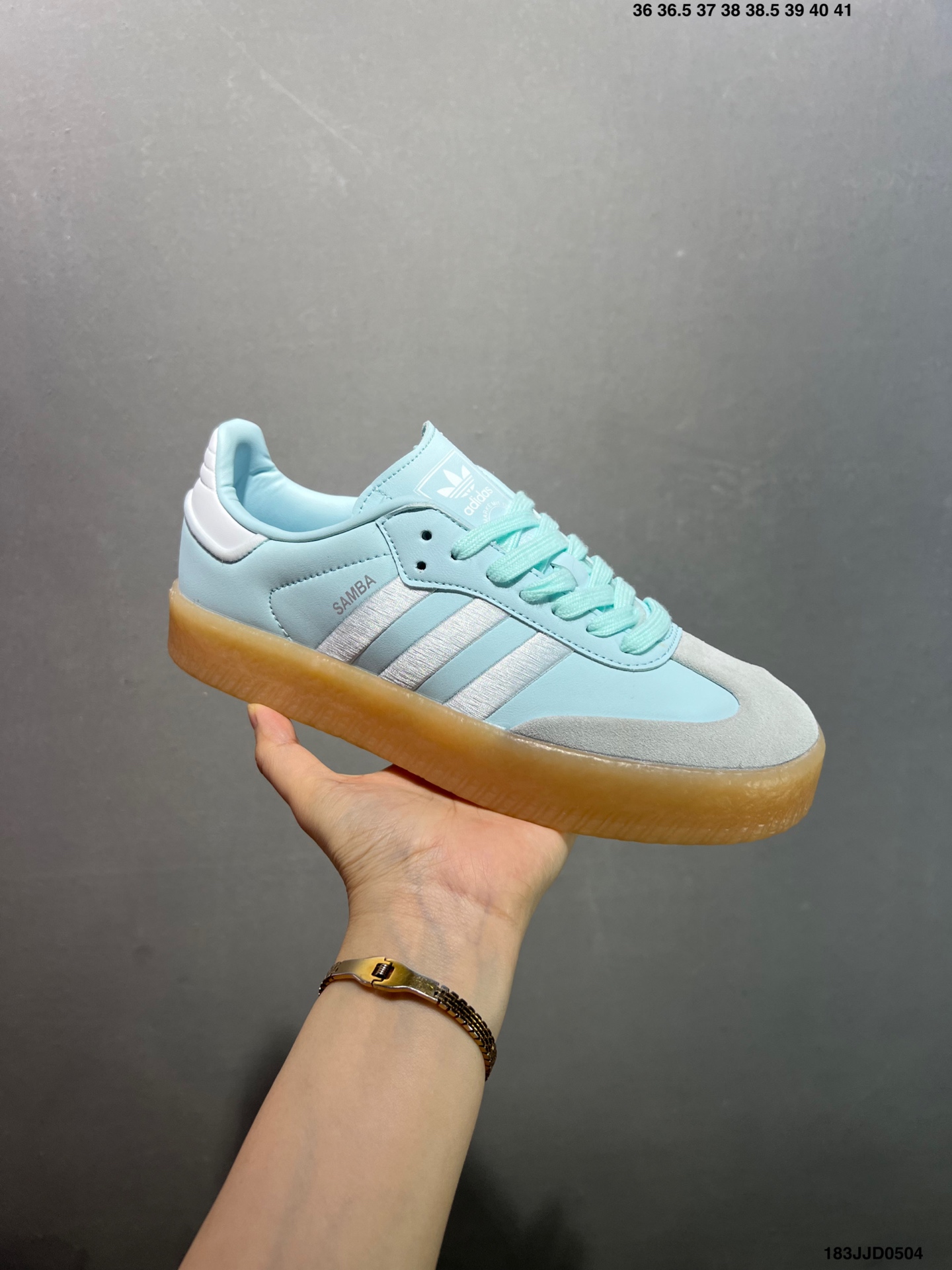 Adidas Originals Samba W Pink Leather Thick-Soled Versatile Sneakers 6 i1746286108909 2709 0 1