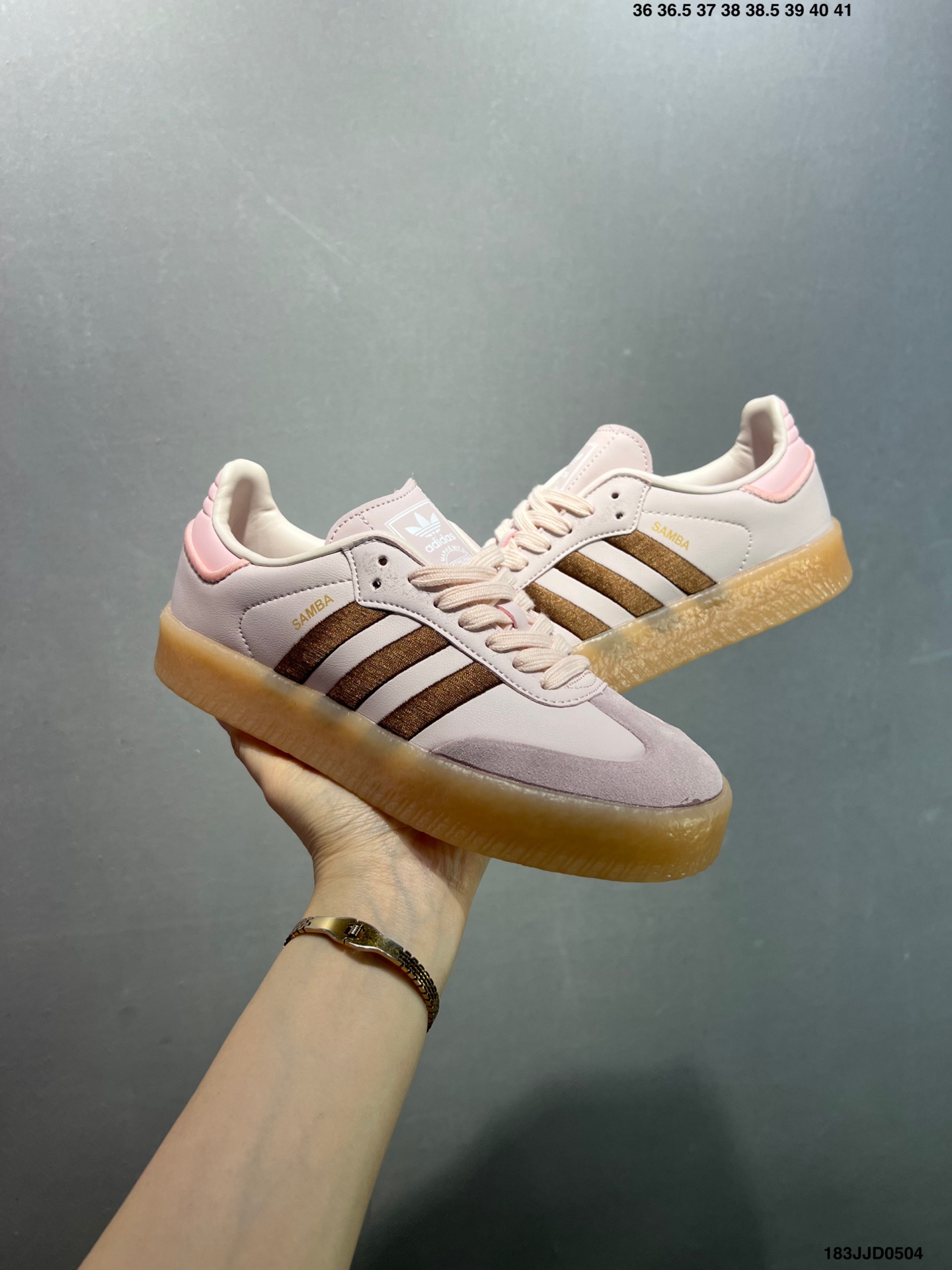 Adidas Originals Samba W Pink Leather Thick-Soled Versatile Sneakers 4 i1746286138786 3007 0 7
