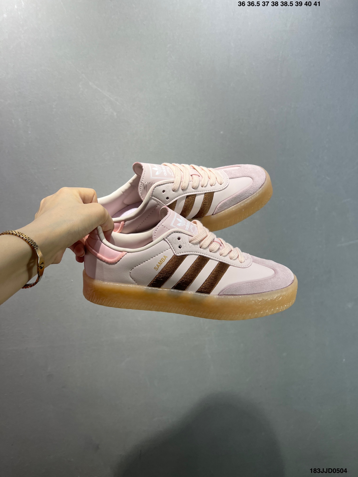 Adidas Originals Samba W Pink Leather Thick-Soled Versatile Sneakers 5 i1746286138834 5597 0 8