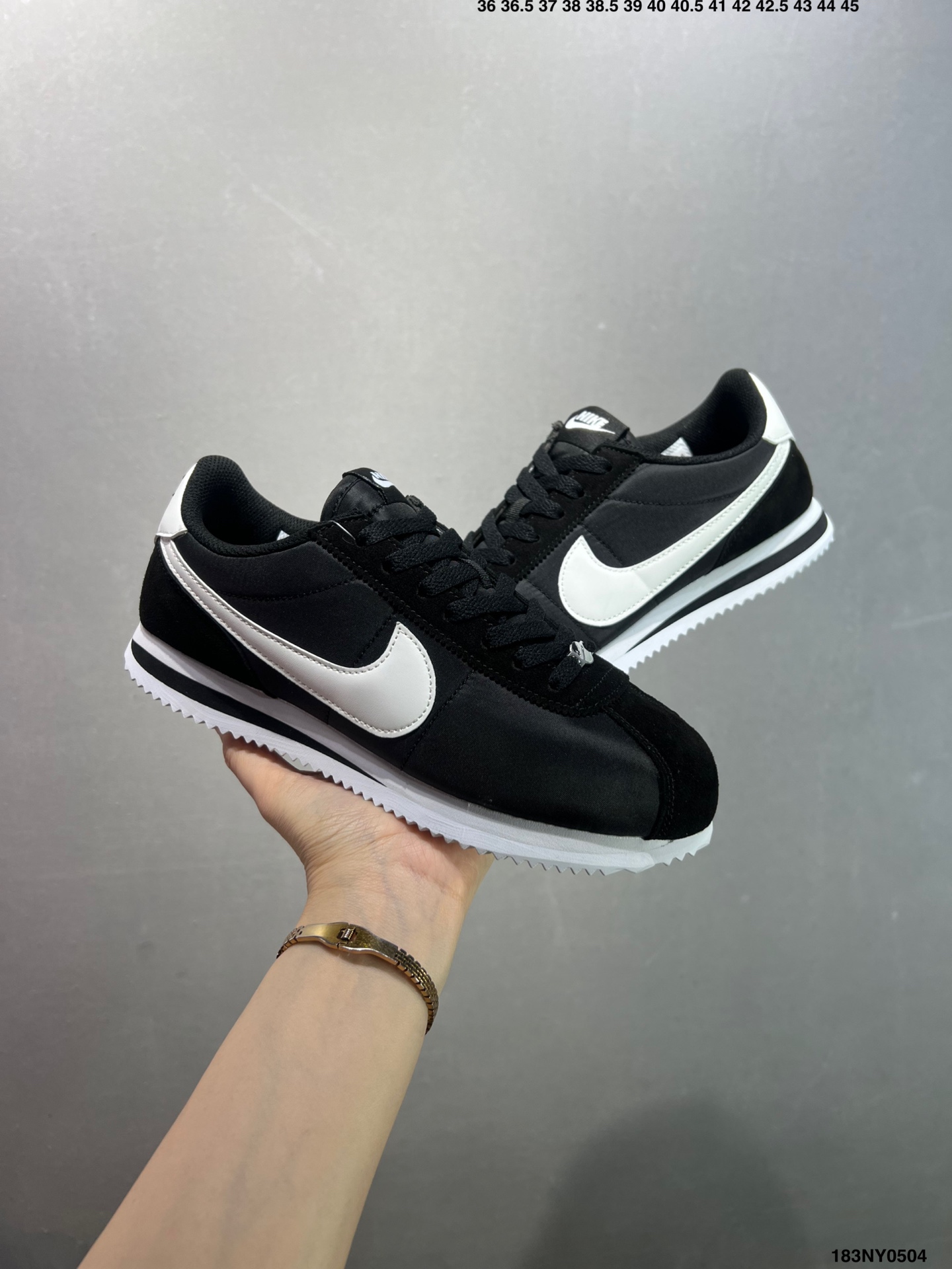 Nike Classic Cortez Black and White Lightweight Comfortable Running Shoes 9 i1746288284263 4361 0 7