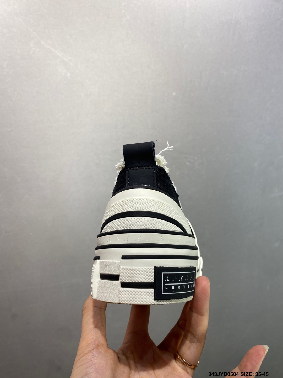 xVESSEL Peace by Piece High-Top Canvas Sneakers - White/Black Fringe 5 i1746289602143 351 0 3