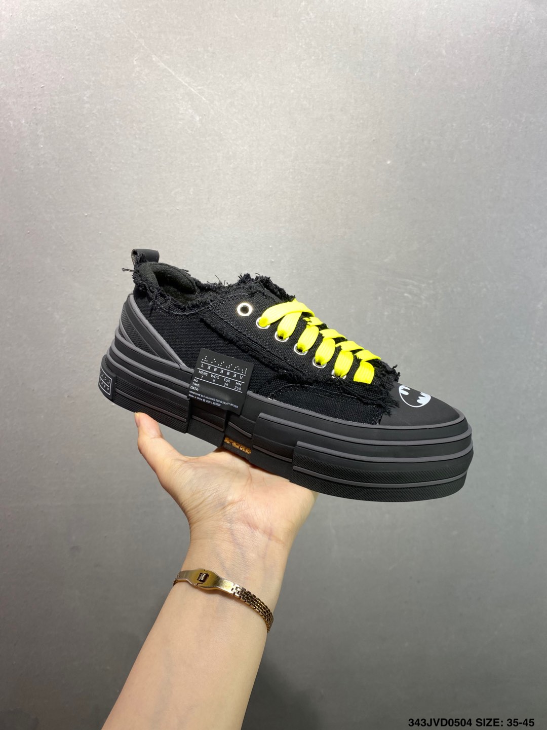 xVESSEL Peace by Piece Black Canvas Deconstructed Platform Sneakers 3 i1746289639446 2181 0 1