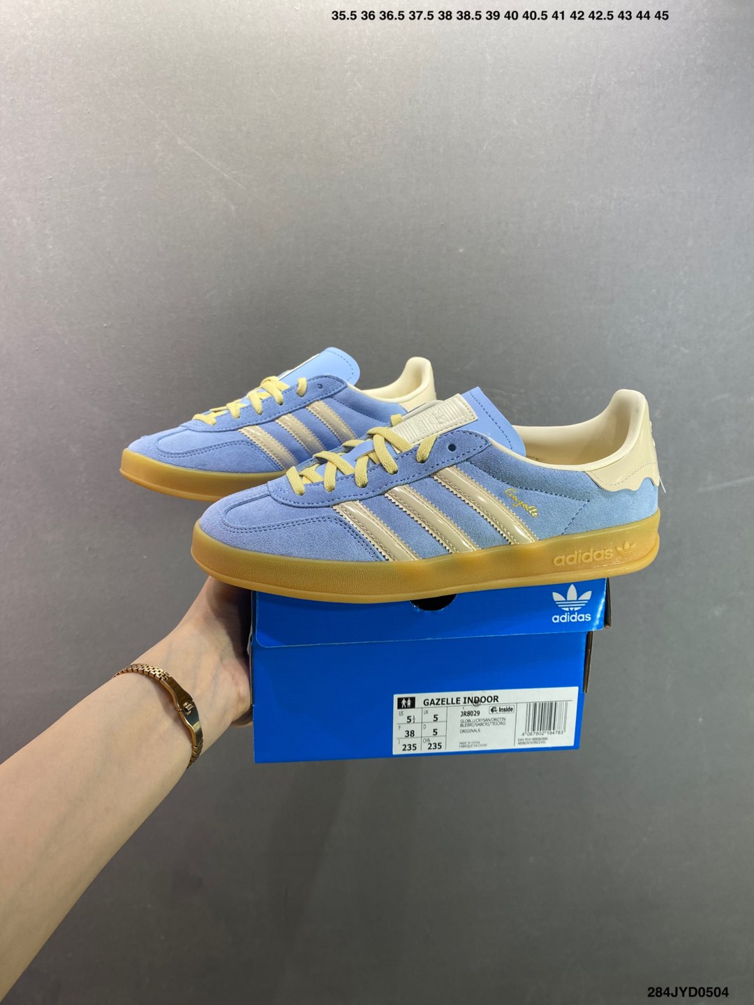 Adidas Originals Gazelle Indoor Casual Low-Top Sneakers - Light Blue 10 i1746290477799 2400 0 8