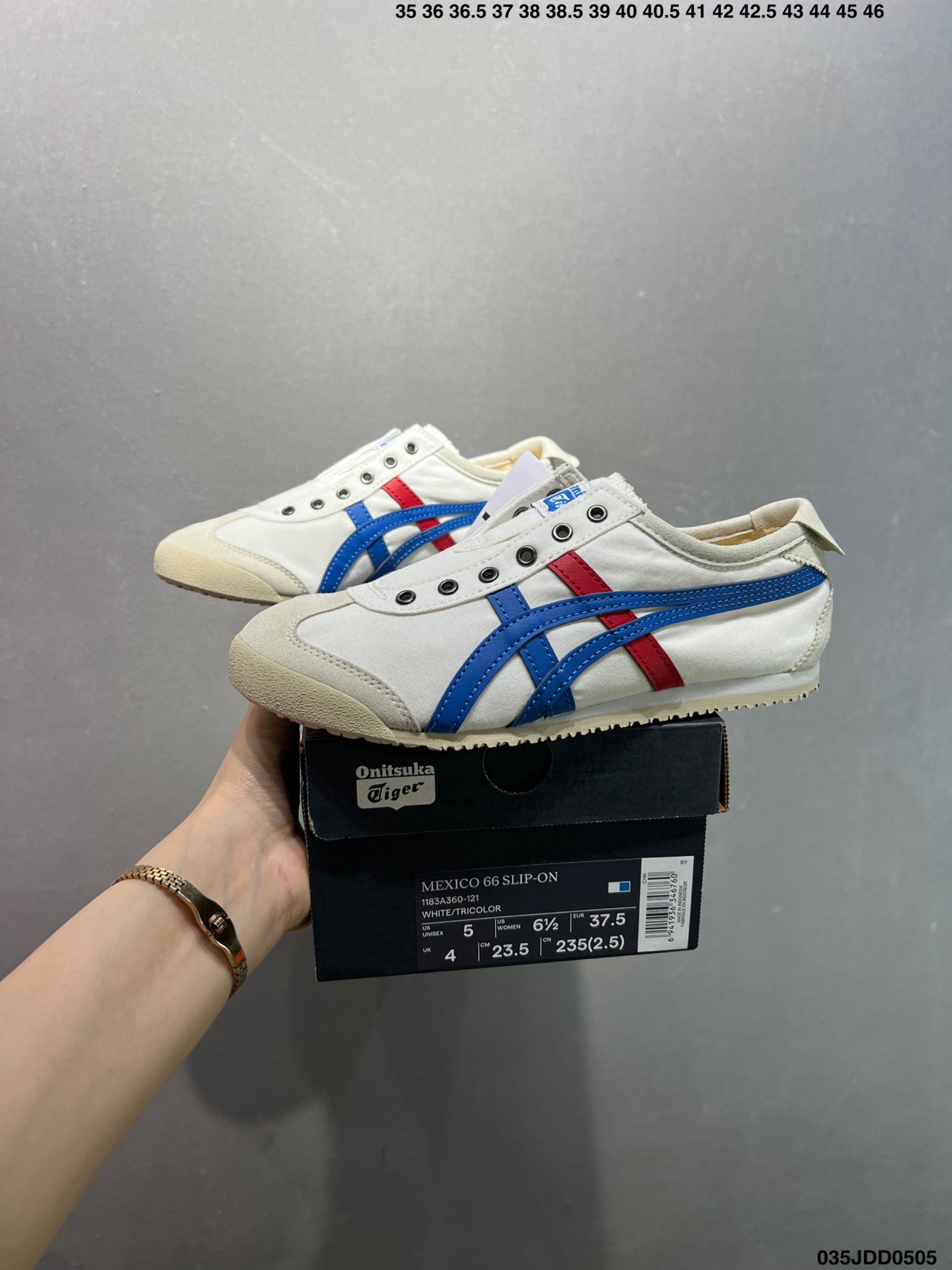 Onitsuka Tiger Mexico 66 Classic Retro Running Shoes in White/Blue/Red 10 i1746375299367 158 0 8