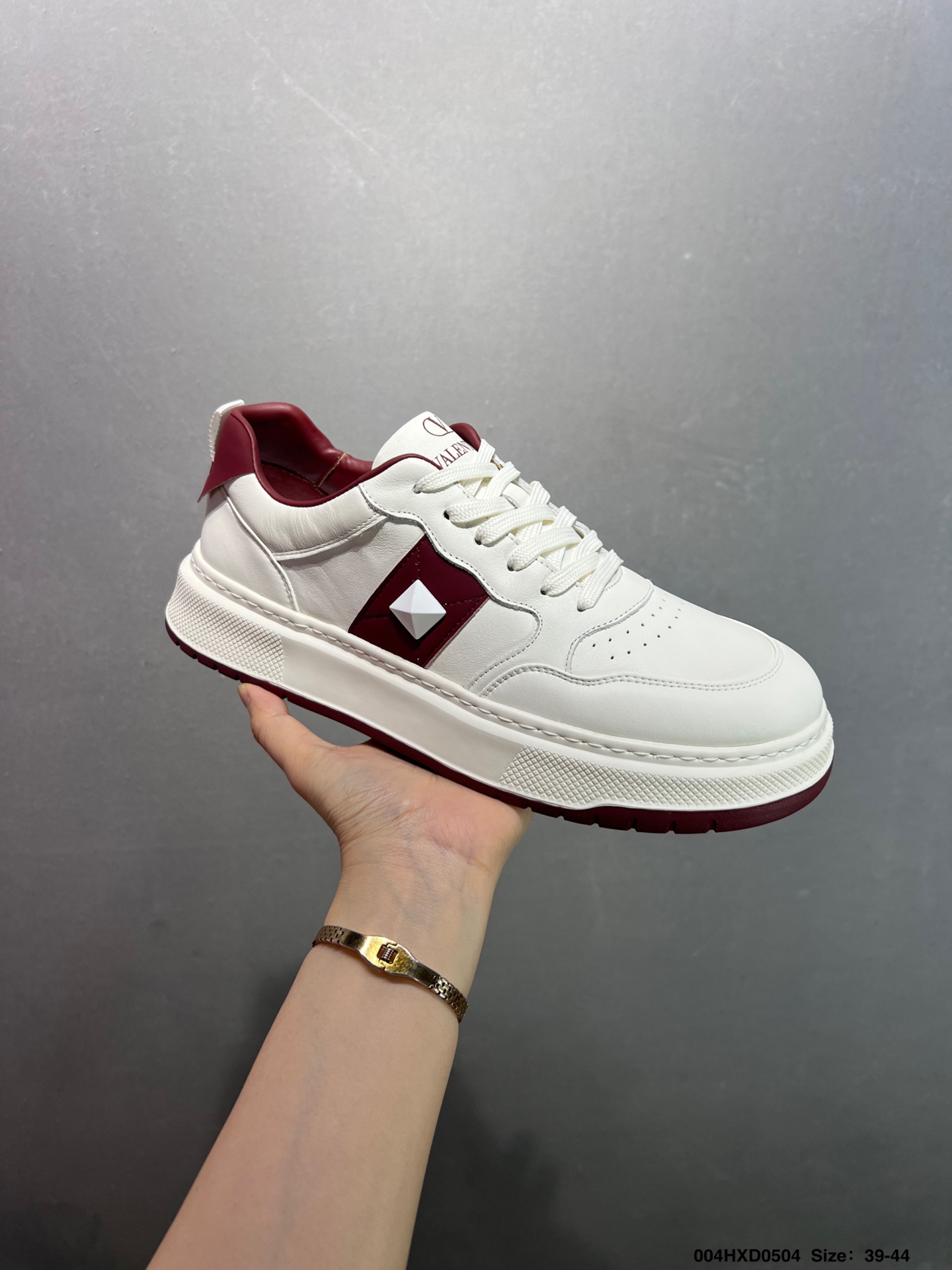 Valentino Rockstud Untitled White Leather Sneakers,Low-Top Casual Shoes 6 i1746375925644 2205 0 1